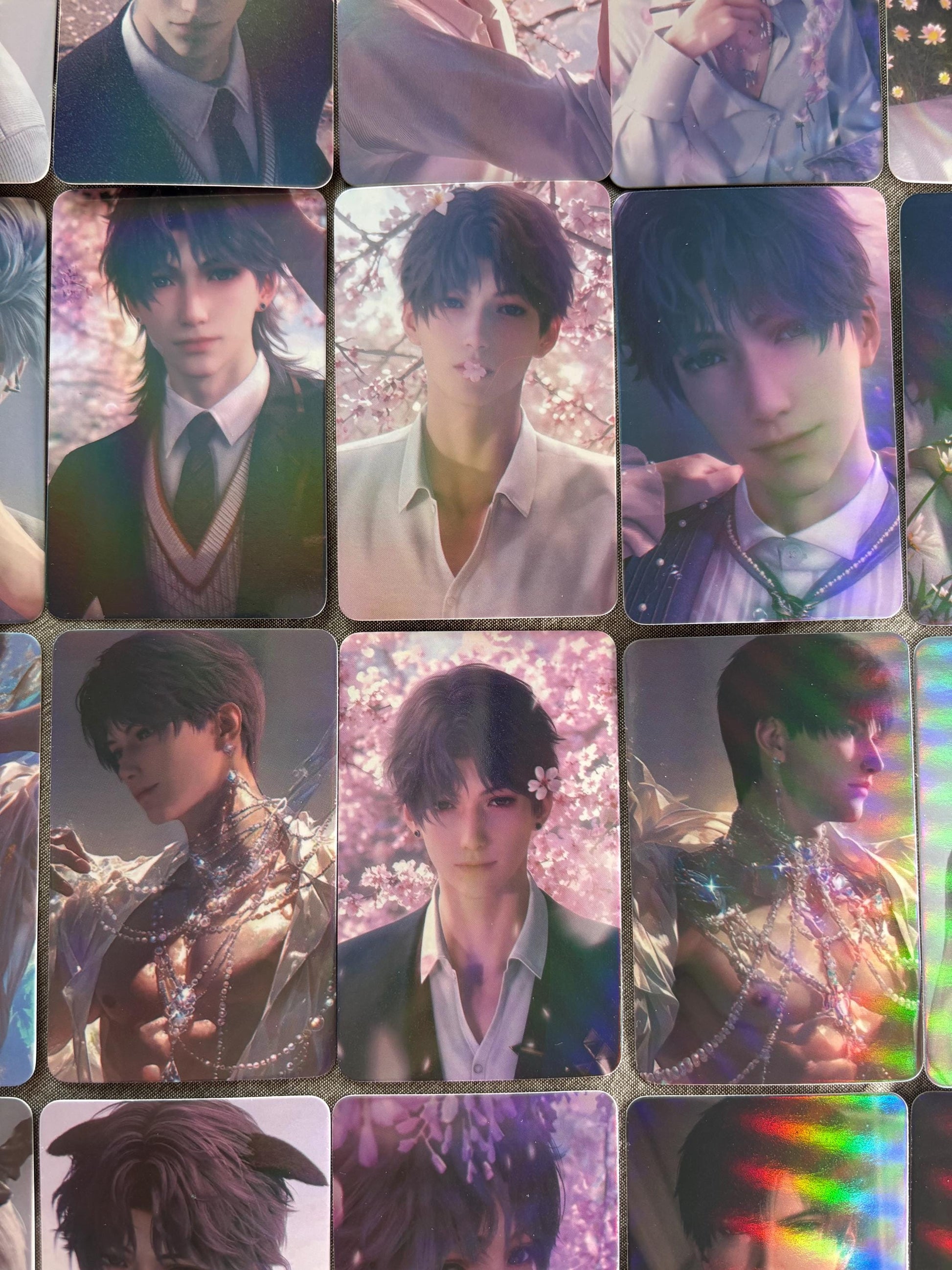 50pcs/set LaDS holographic cards! Love and Deepspace LaDS Xavier Rafayel Zayne Caleb Otome gamer gift