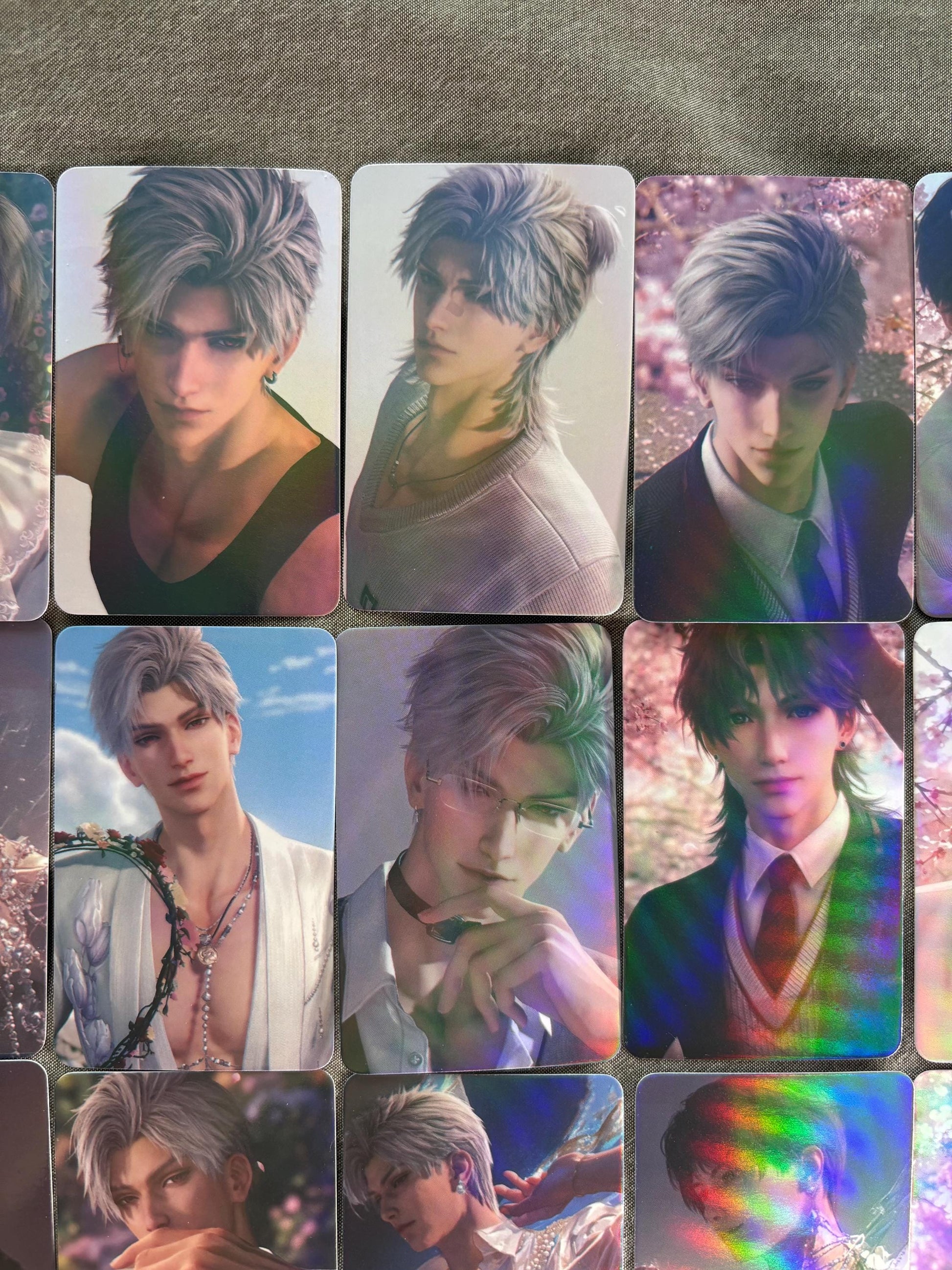 50pcs/set LaDS holographic cards! Love and Deepspace LaDS Xavier Rafayel Zayne Caleb Otome gamer gift