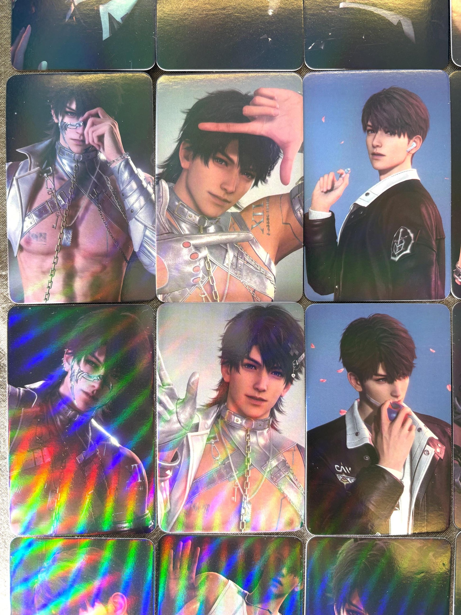 50pcs/set Caleb holographic cards! Love and Deepspace Xavier Rafayel Zayne Sylus Otome gamer gift
