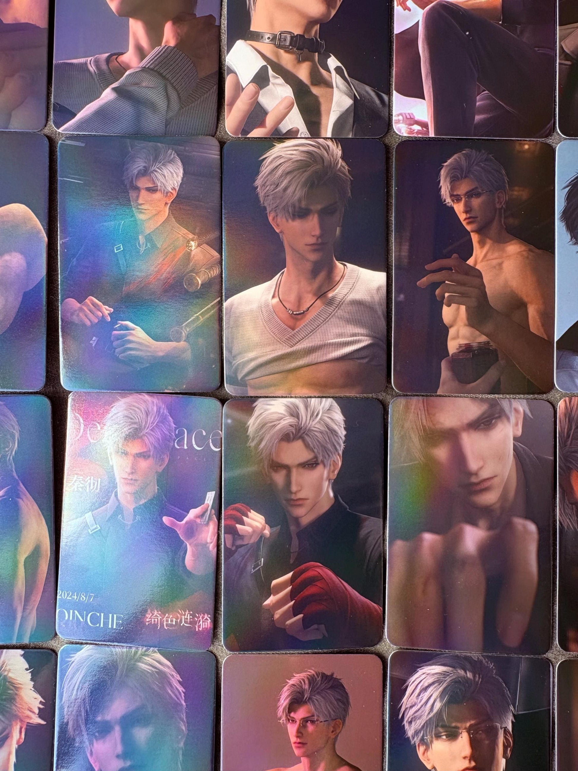 50pcs/set Sylus holographic cards! Love and Deepspace LaDS Xavier Rafayel Zayne Caleb Otome gamer gift