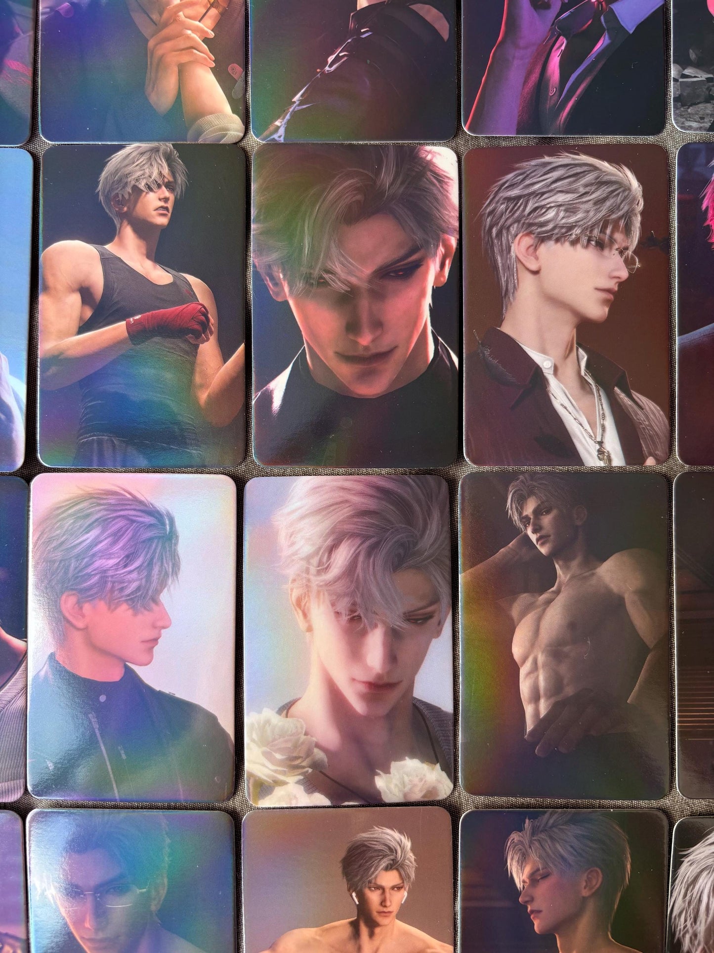 50pcs/set Sylus holographic cards! Love and Deepspace LaDS Xavier Rafayel Zayne Caleb Otome gamer gift