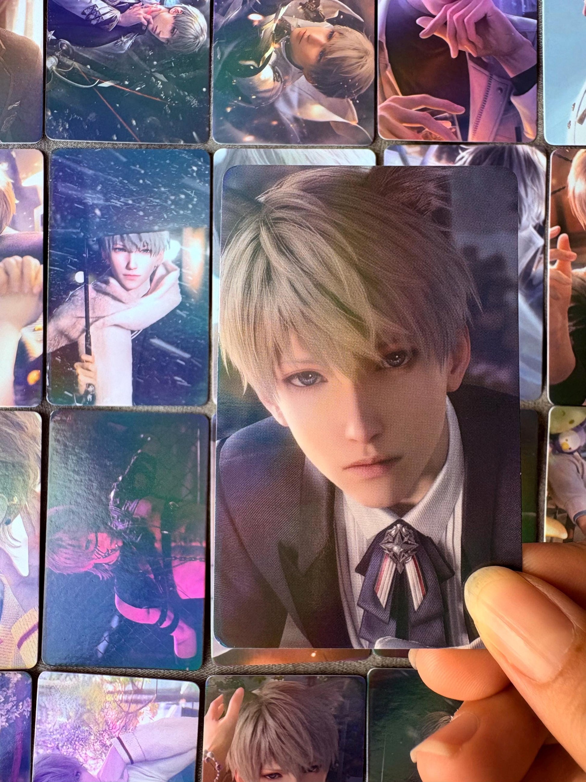 50pcs/set LaDS holographic cards! Love and Deepspace LaDS Xavier Rafayel Zayne Caleb Otome gamer gift