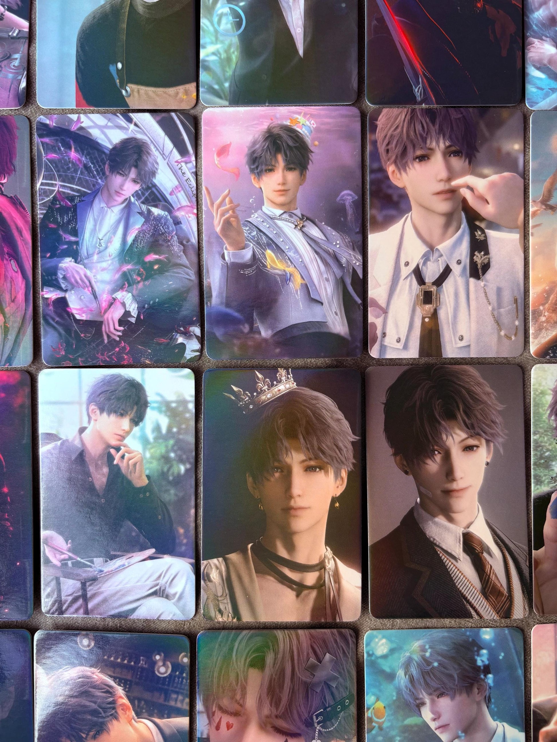 50pcs/set Rafayel holographic cards! Love and Deepspace LaDS Xavier Rafayel Zayne Caleb Otome gamer gift