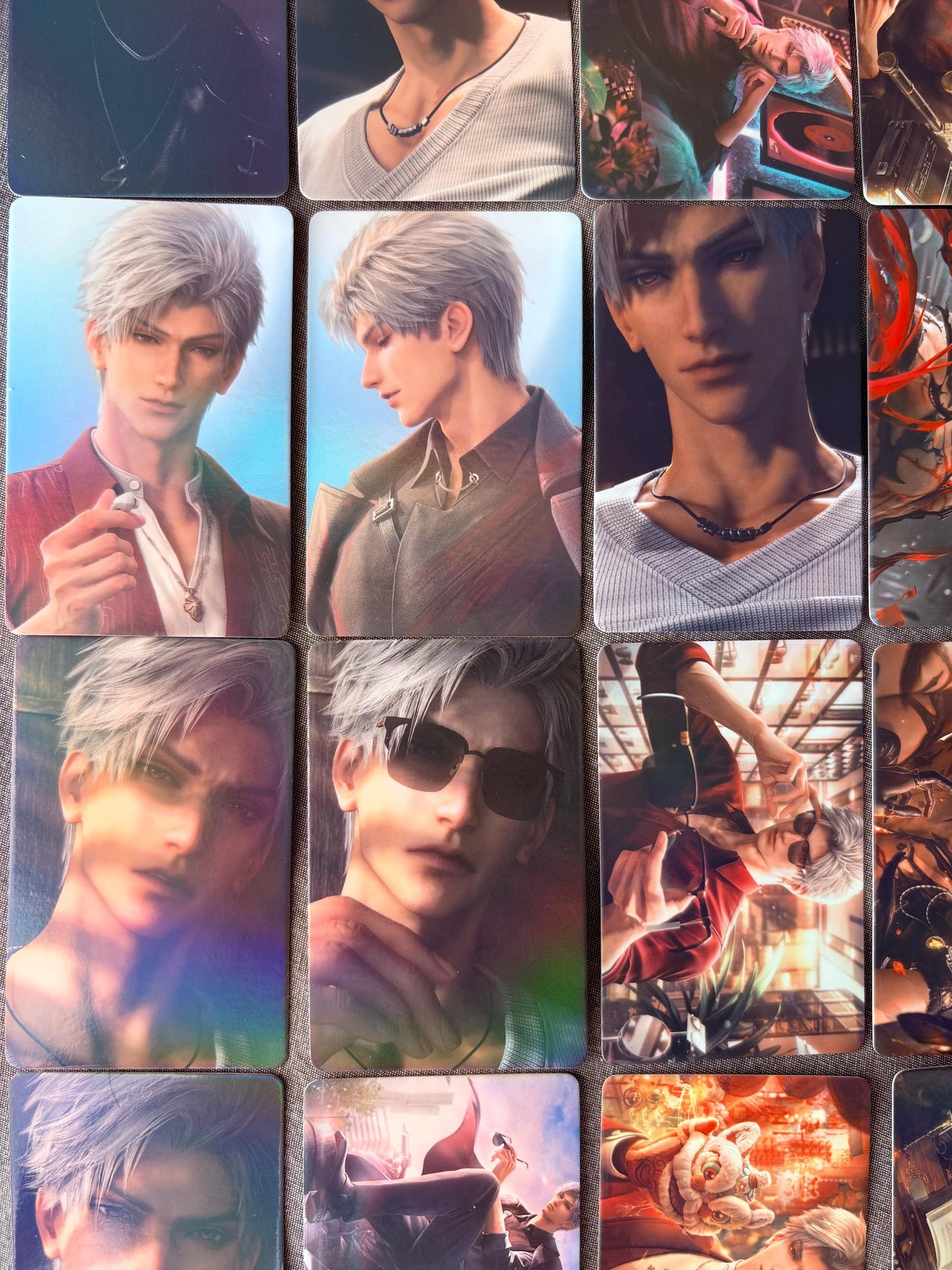 50pcs/set Sylus Holographic cards! Love and Deepspace LaDS Xavier Rafayel Zayne Caleb Otome gamer gift