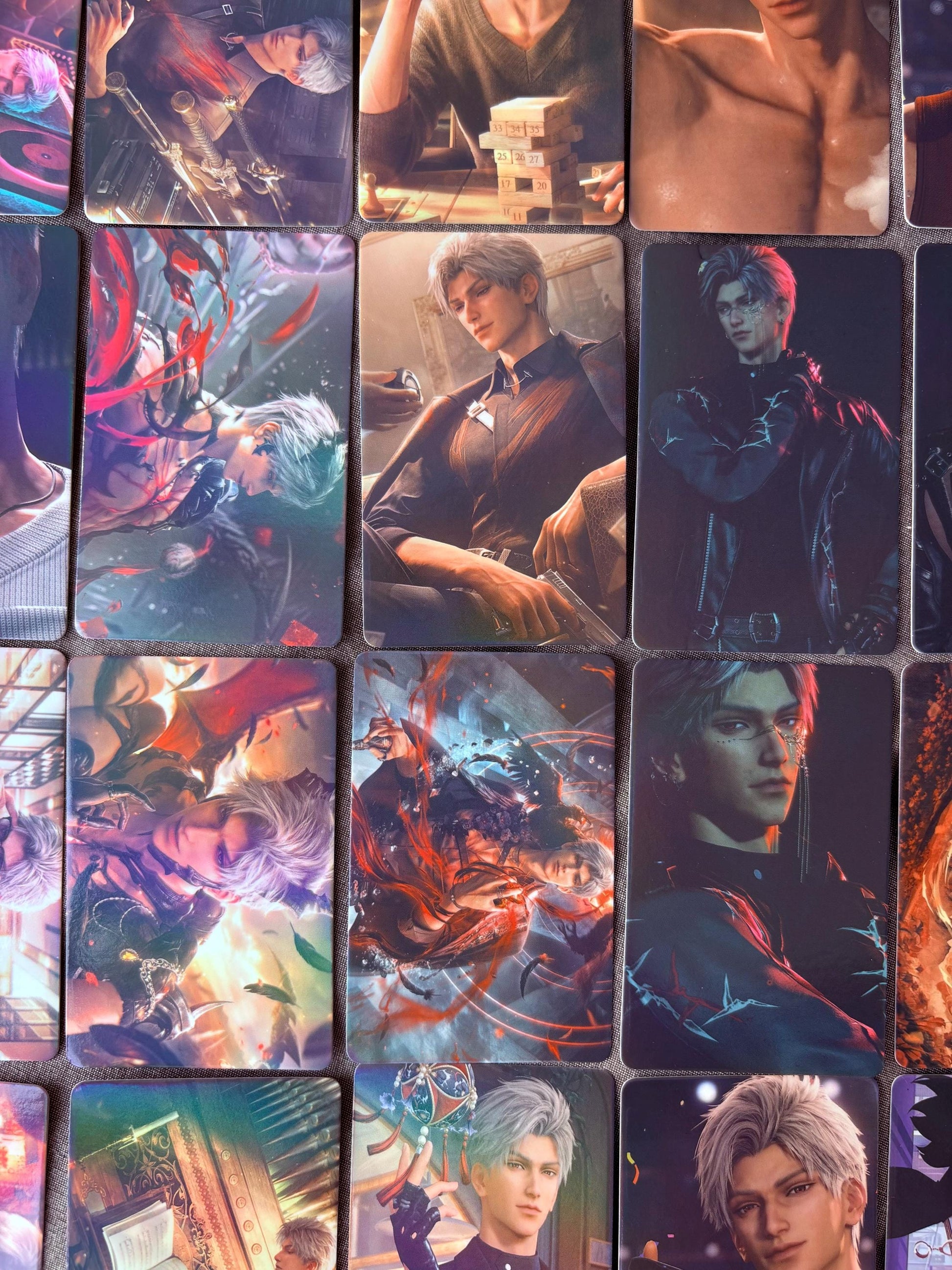 50pcs/set Sylus Holographic cards! Love and Deepspace LaDS Xavier Rafayel Zayne Caleb Otome gamer gift