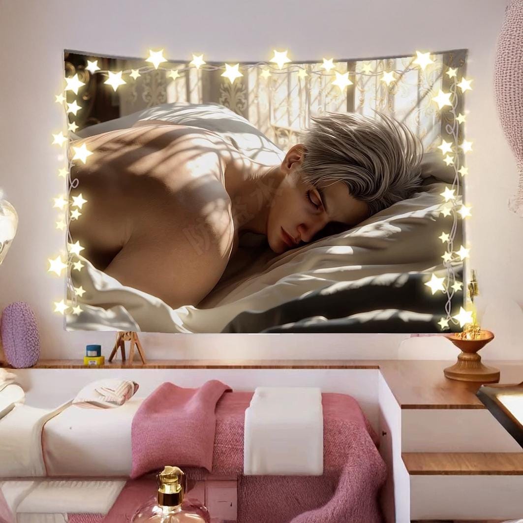 Sylus Hanging Tapestry | Love and Deepspace | Personalized Wall Art | Made to Order | Polyester Fabric | Home Decor