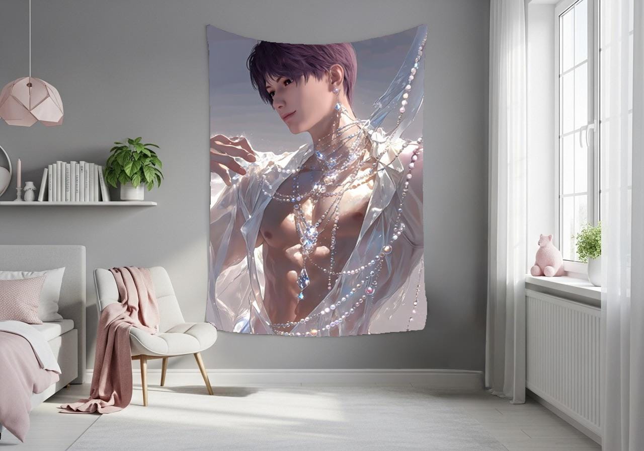 Rafayel Hanging Tapestry | Love and Deepspace | Personalized Wall Art | Made to Order | Polyester Fabric | Ship Flag Banner