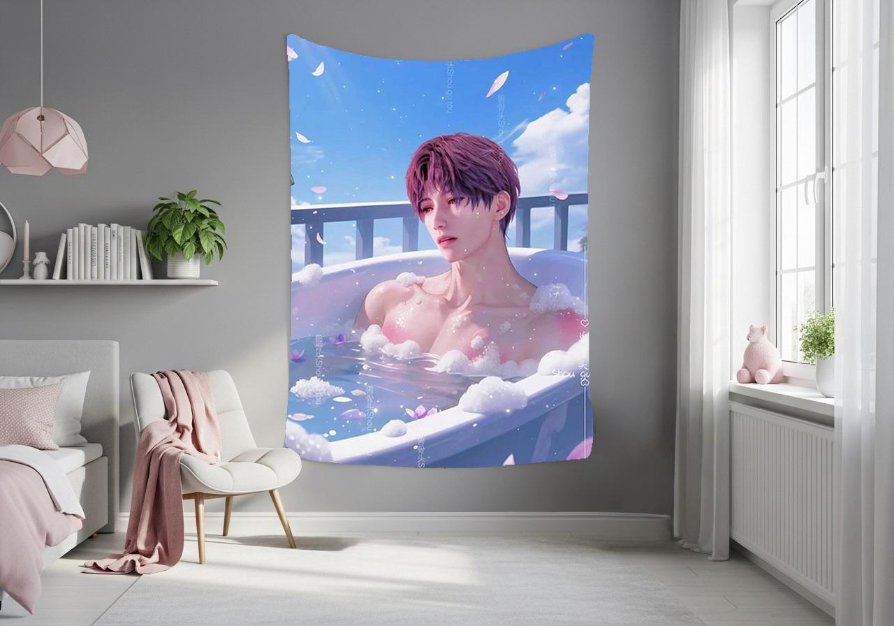 Rafayel Hanging Tapestry | Love and Deepspace | Personalized Wall Art | Made to Order | Polyester Fabric | Ship Flag Banner