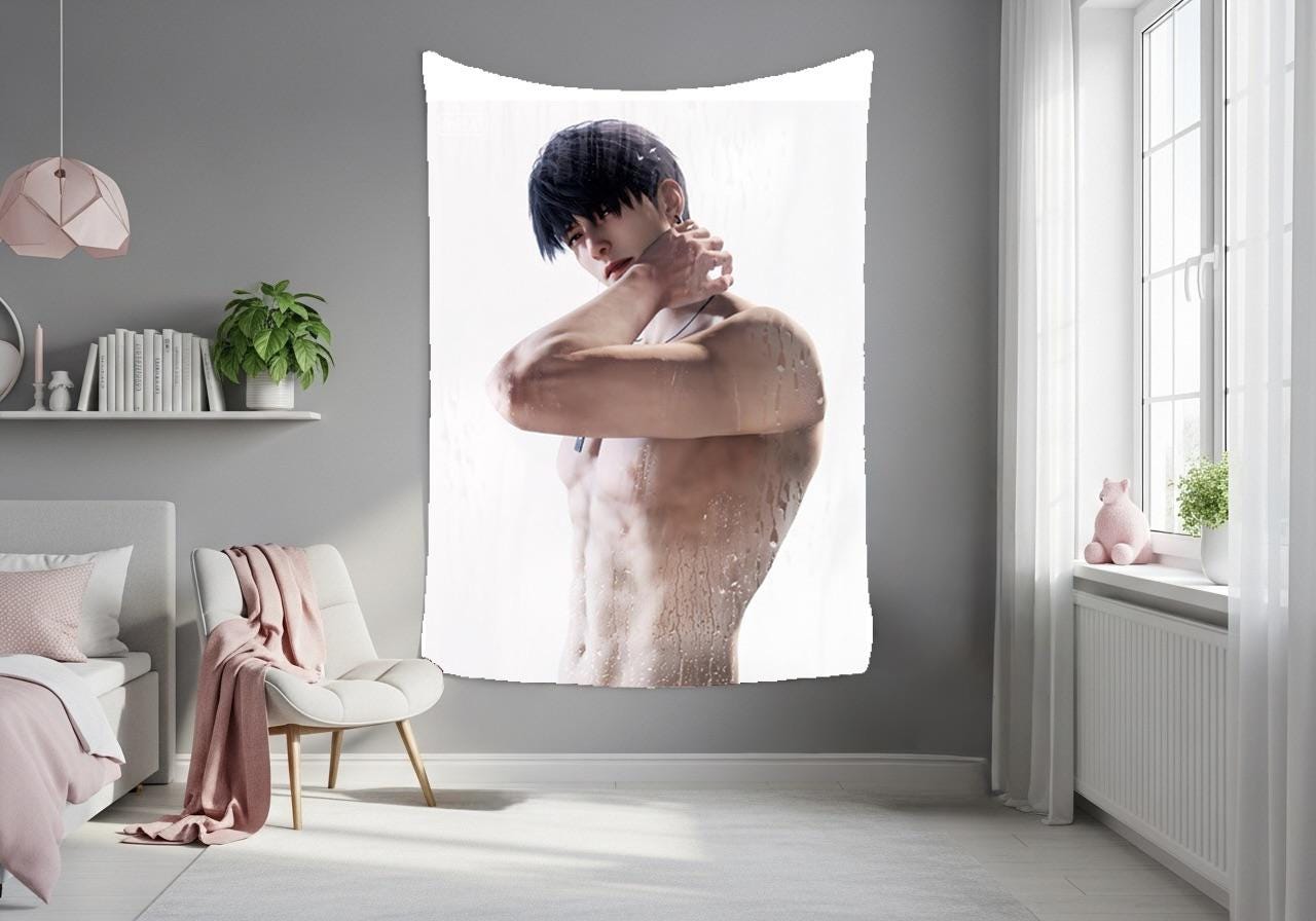 Caleb Hanging Tapestry | Love and Deepspace | Personalized Wall Art | Made to Order | Polyester Fabric | Ship Flag Banner