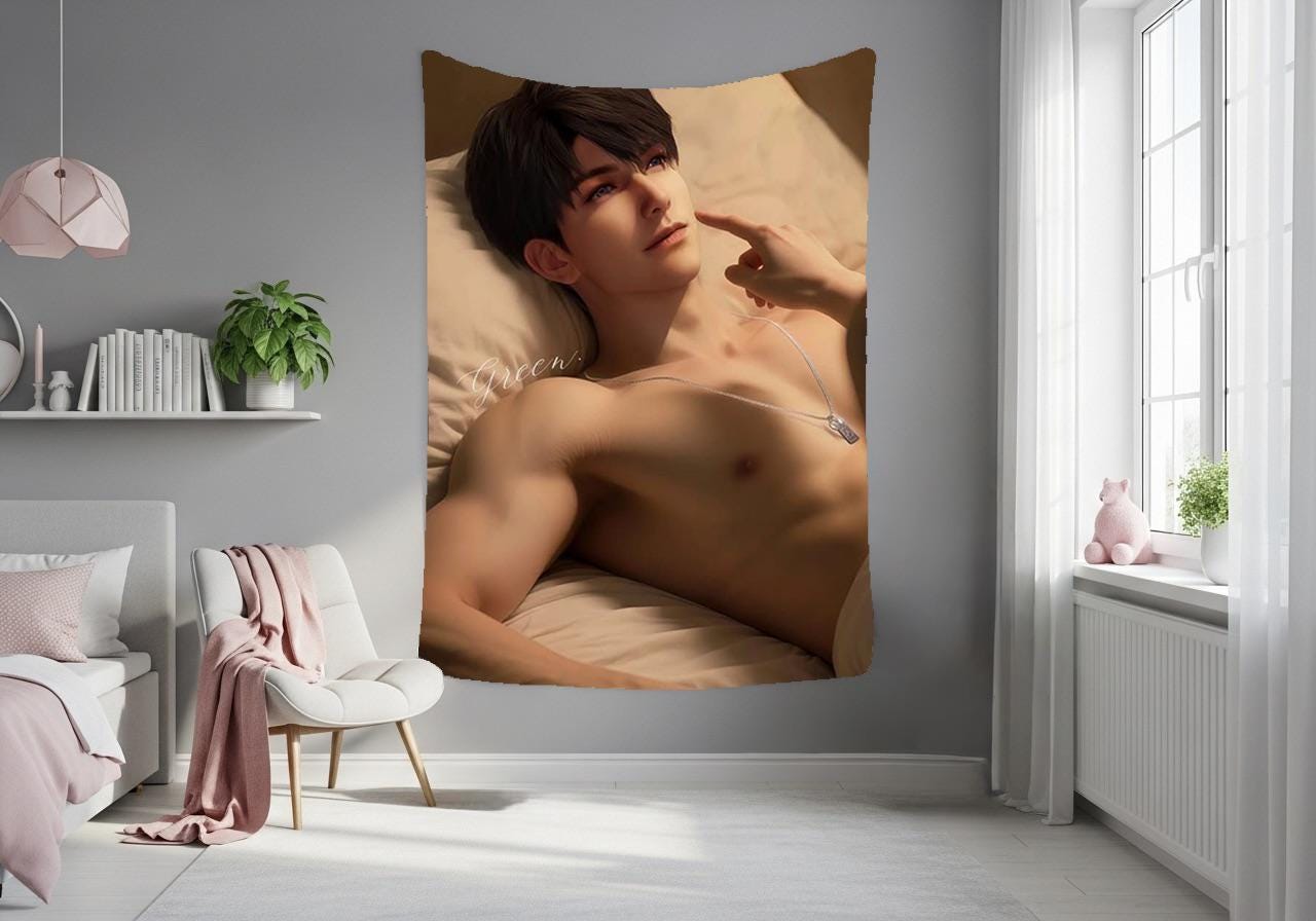 Caleb Hanging Tapestry | Love and Deepspace | Personalized Wall Art | Made to Order | Polyester Fabric | Ship Flag Banner