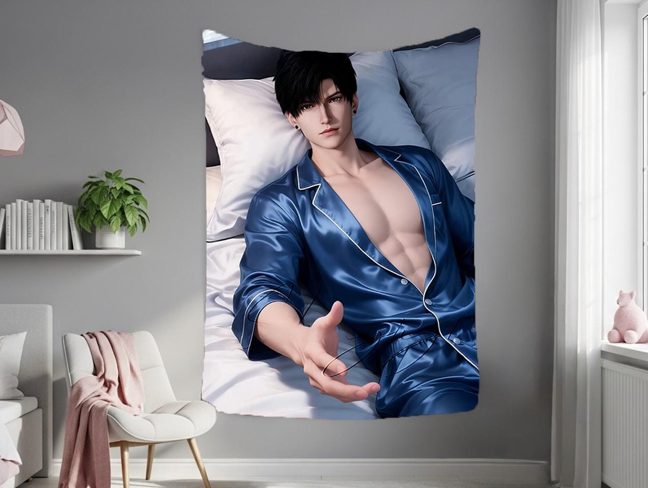 Zayne Hanging Tapestry | Love and Deepspace | Personalized Wall Art | Made to Order | Polyester Fabric | Ship Flag Banner