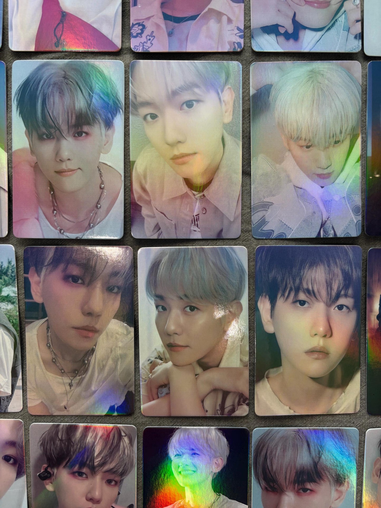 Baekhyun 56pc/set Kpop merch EXO Byun Baek-hyun holographic lomo cards