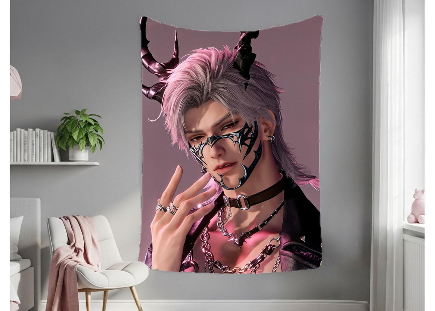 Sylus Hanging Tapestry | Love and Deepspace | Personalized Wall Art | Made to Order | Polyester Fabric | Ship Flag Banner