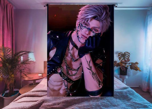 Sylus Hanging Tapestry | Love and Deepspace | Personalized Wall Art | Made to Order | Polyester Fabric | Ship Flag Banner