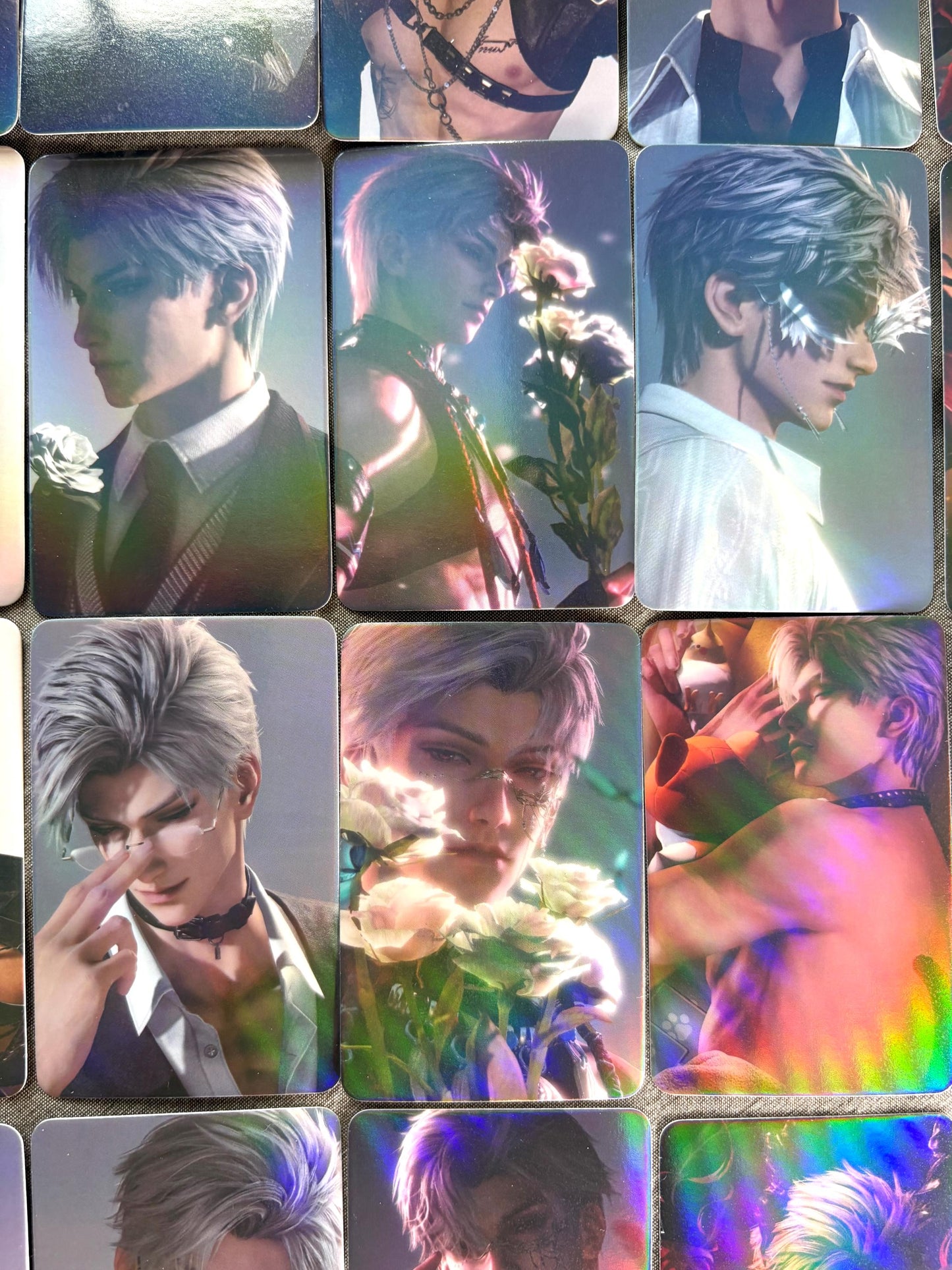 50pcs/set Sylus holographic cards! Love and Deepspace LaDS Xavier Rafayel Zayne Caleb Otome gamer gift