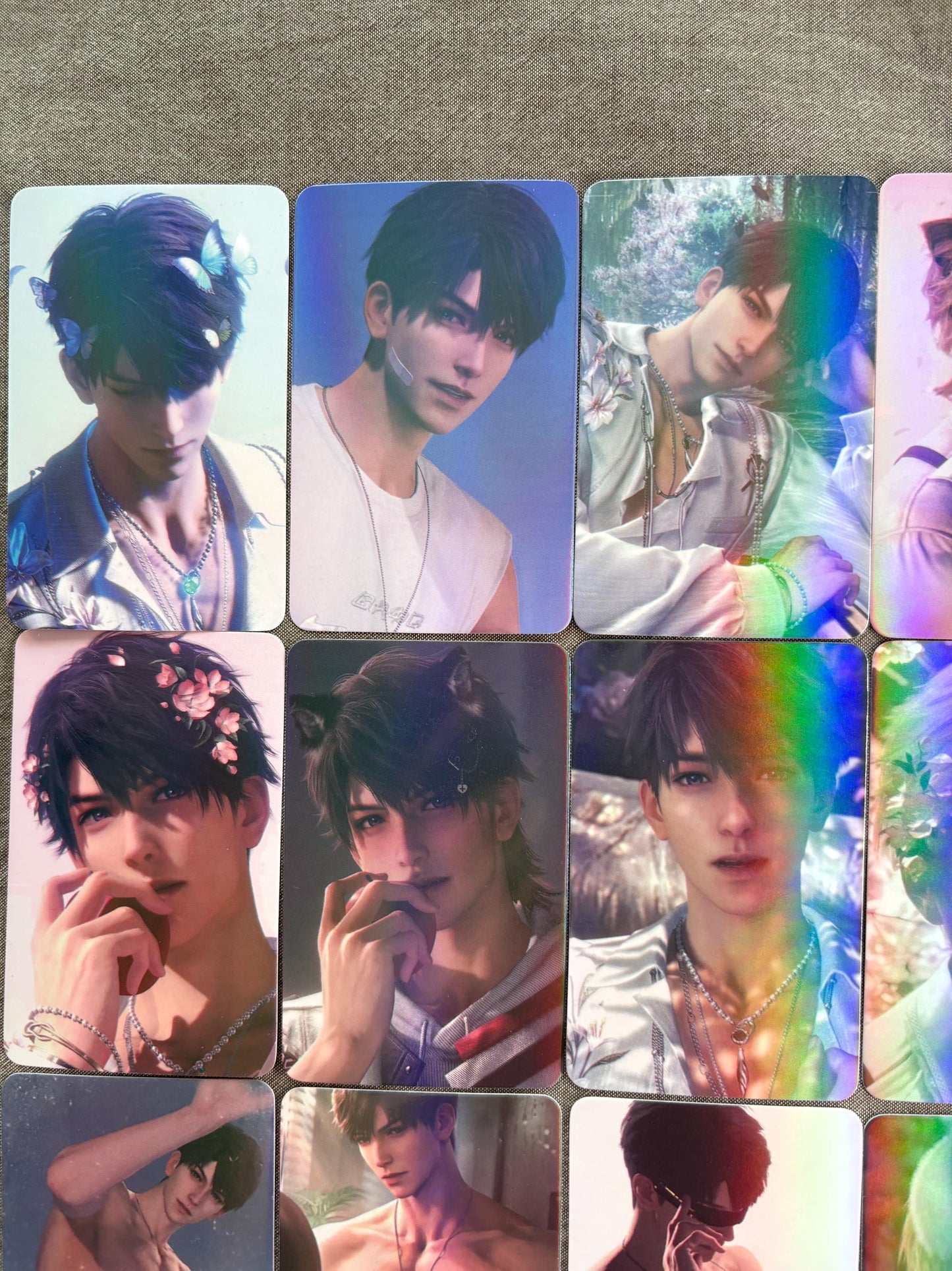 50pcs/set LaDS holographic cards! Love and Deepspace LaDS Xavier Rafayel Zayne Caleb Otome gamer gift