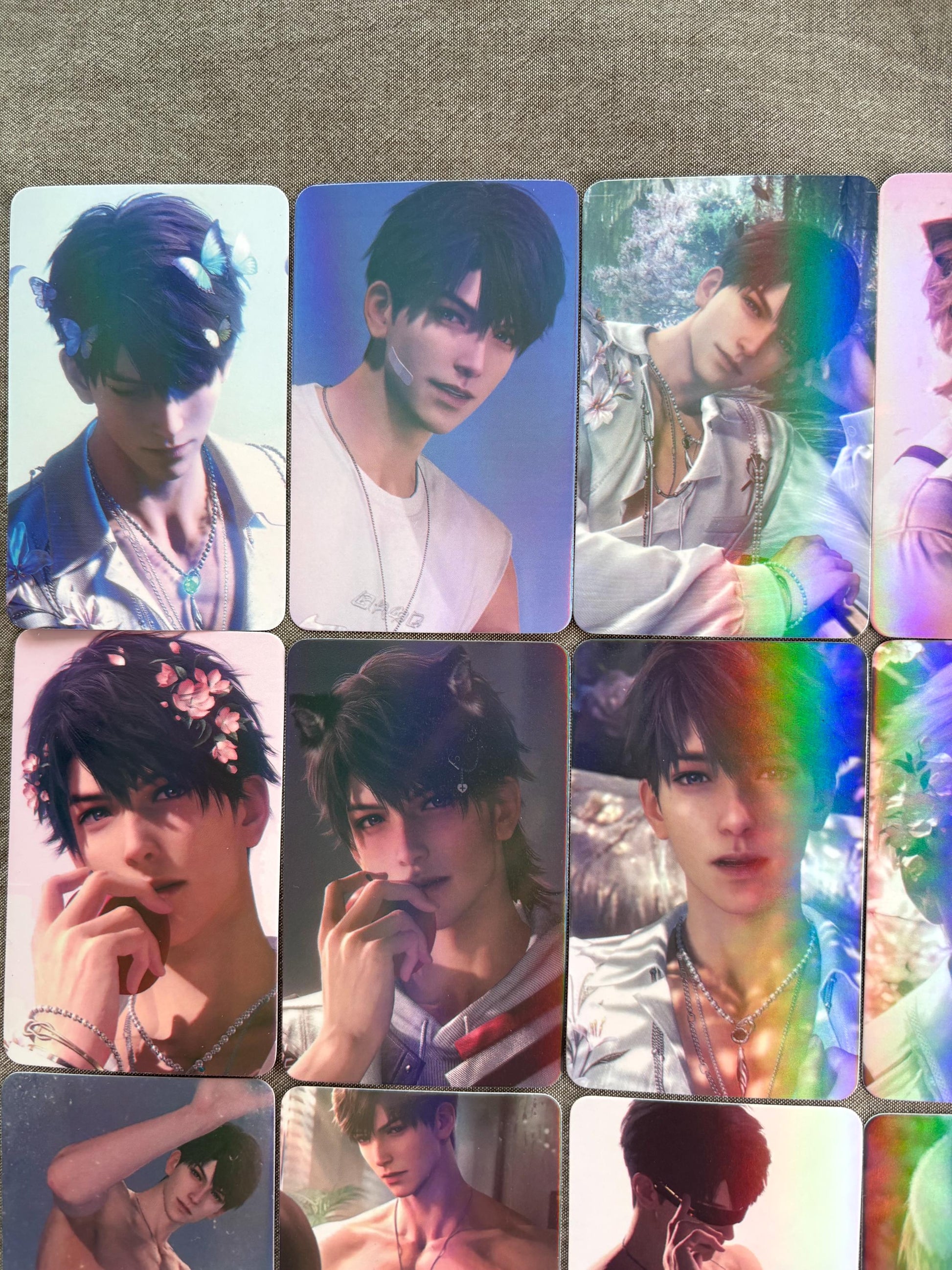 50pcs/set LaDS holographic cards! Love and Deepspace LaDS Xavier Rafayel Zayne Caleb Otome gamer gift