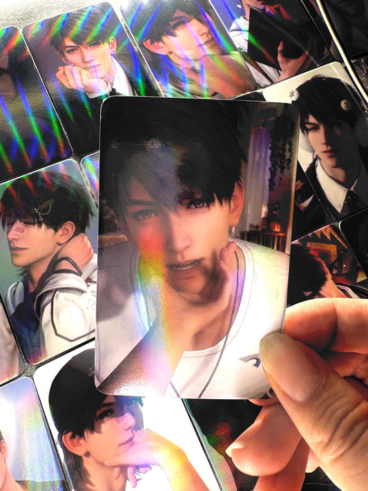 50pcs/set Caleb holographic cards! Love and Deepspace Xavier Rafayel Zayne Sylus Otome gamer gift