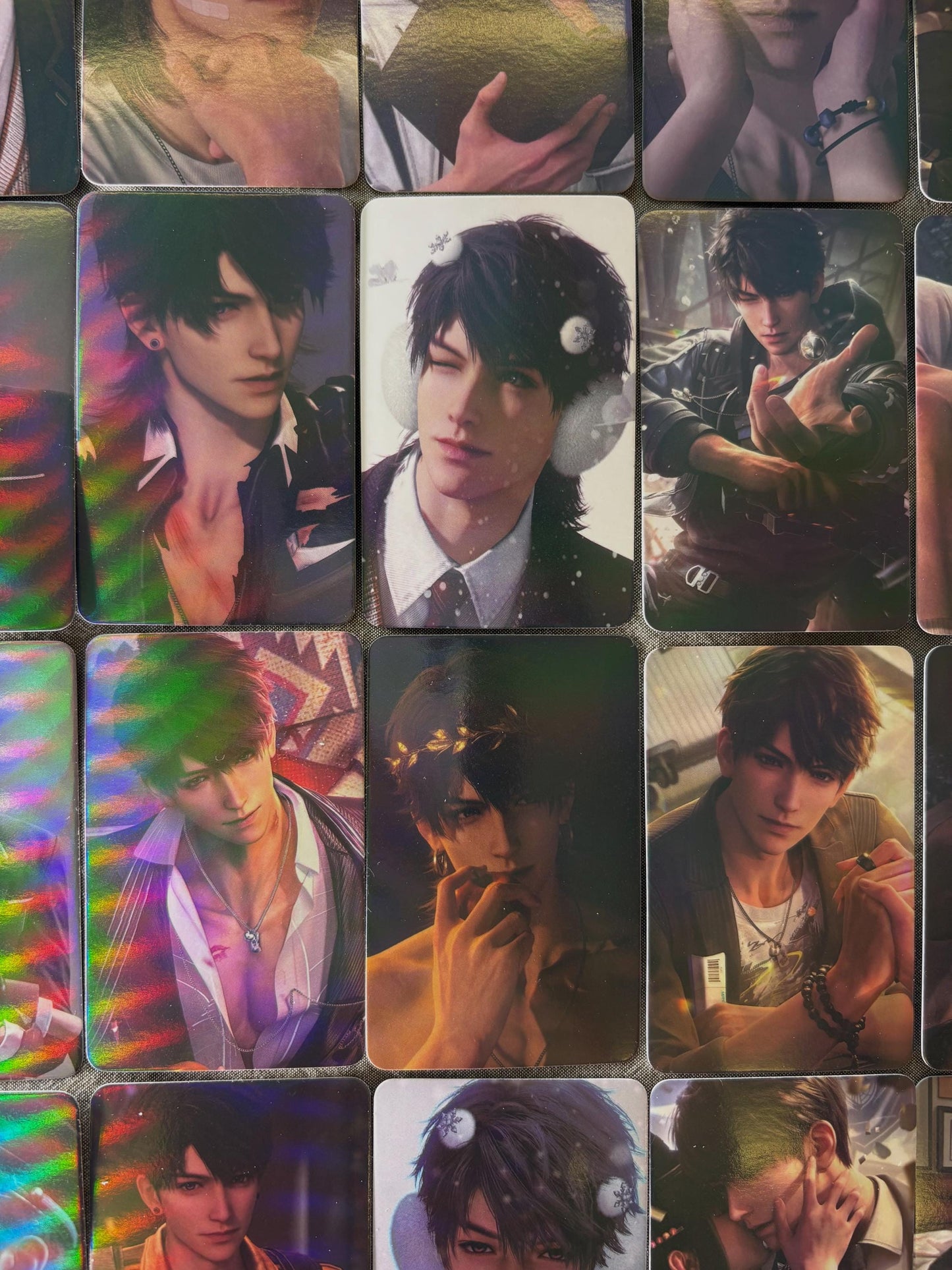 50pcs/set Caleb holographic cards! Love and Deepspace Xavier Rafayel Zayne Sylus Otome gamer gift