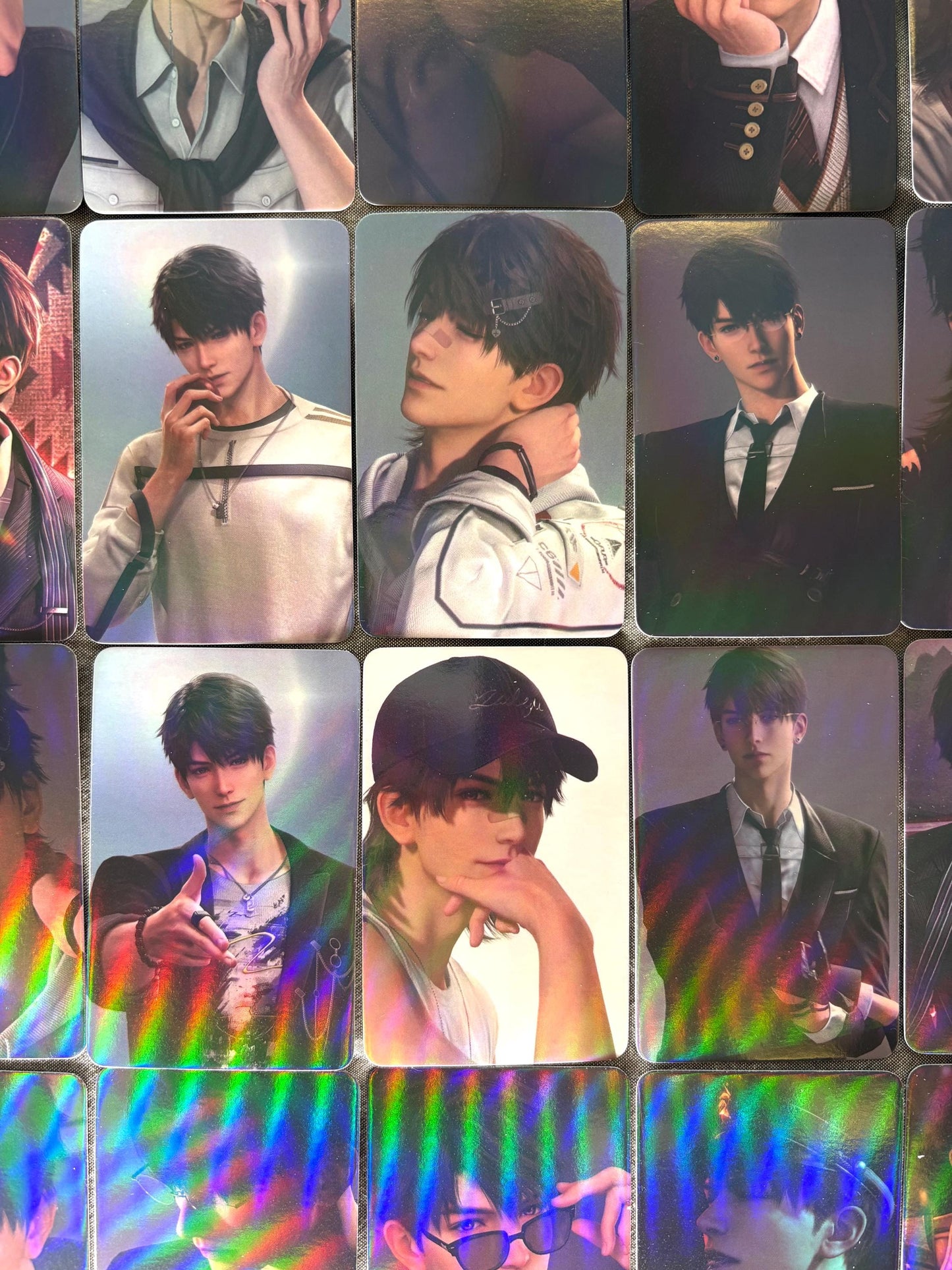50pcs/set Caleb holographic cards! Love and Deepspace Xavier Rafayel Zayne Sylus Otome gamer gift