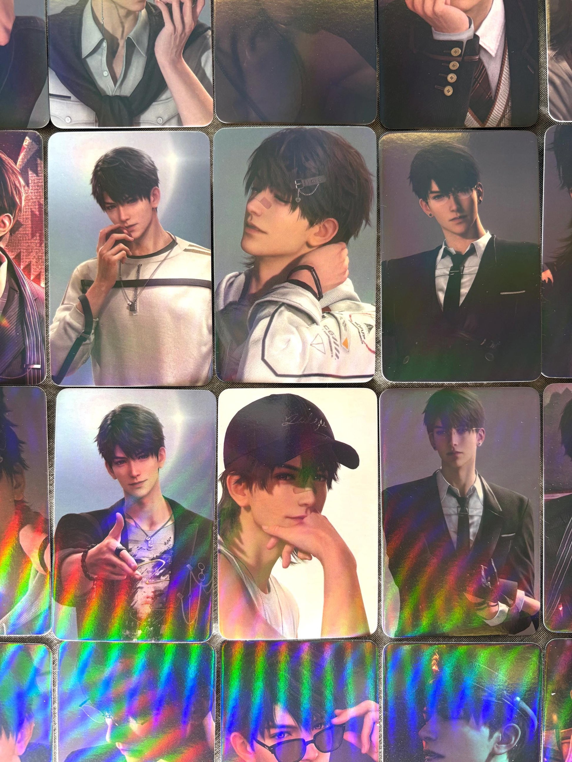50pcs/set Caleb holographic cards! Love and Deepspace Xavier Rafayel Zayne Sylus Otome gamer gift