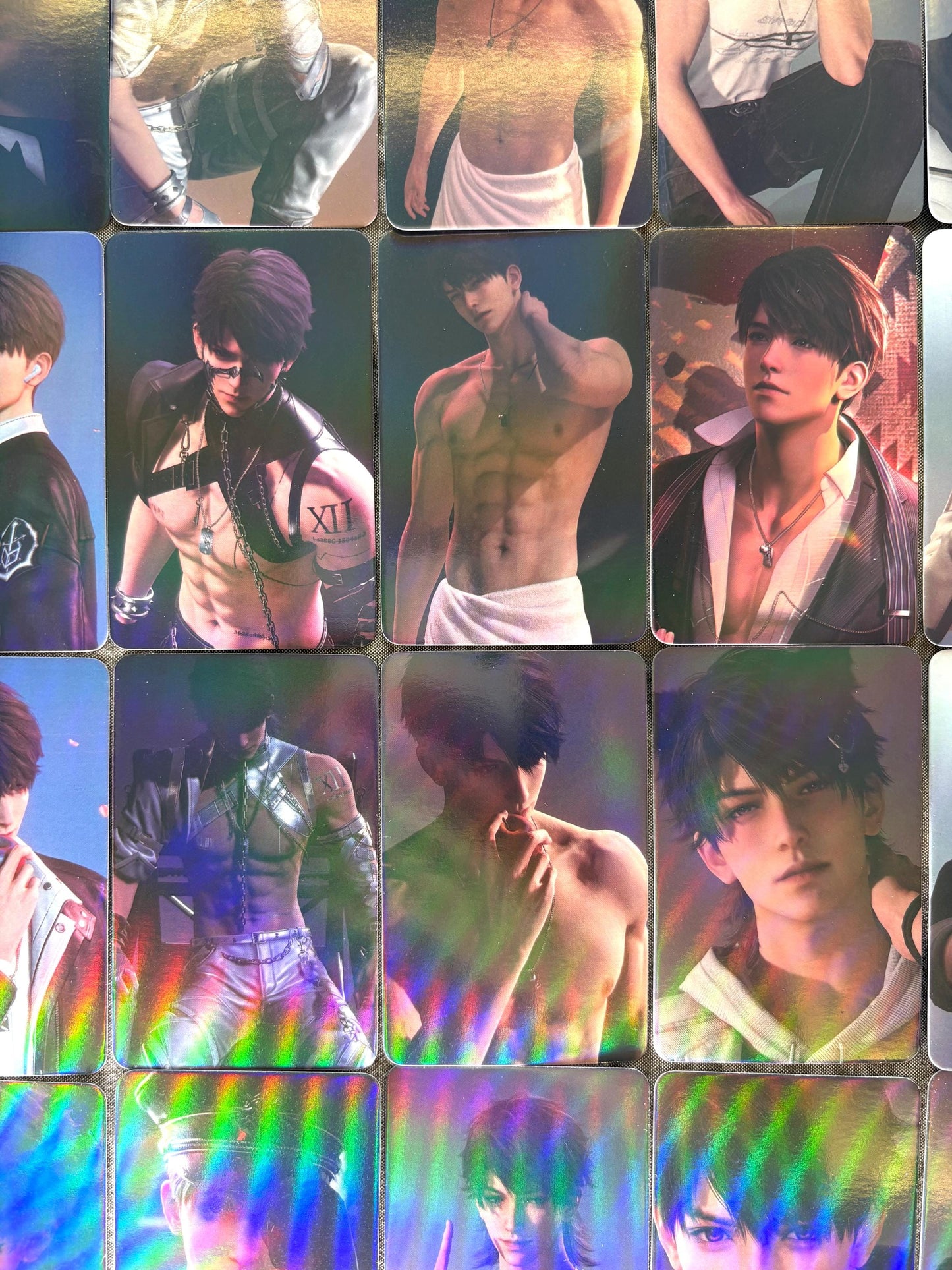 50pcs/set Caleb holographic cards! Love and Deepspace Xavier Rafayel Zayne Sylus Otome gamer gift