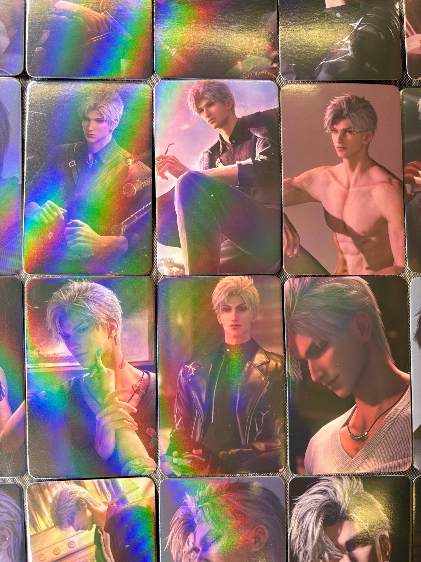 50pcs/set Sylus holographic cards! Love and Deepspace LaDS Xavier Rafayel Zayne Caleb Otome gamer gift