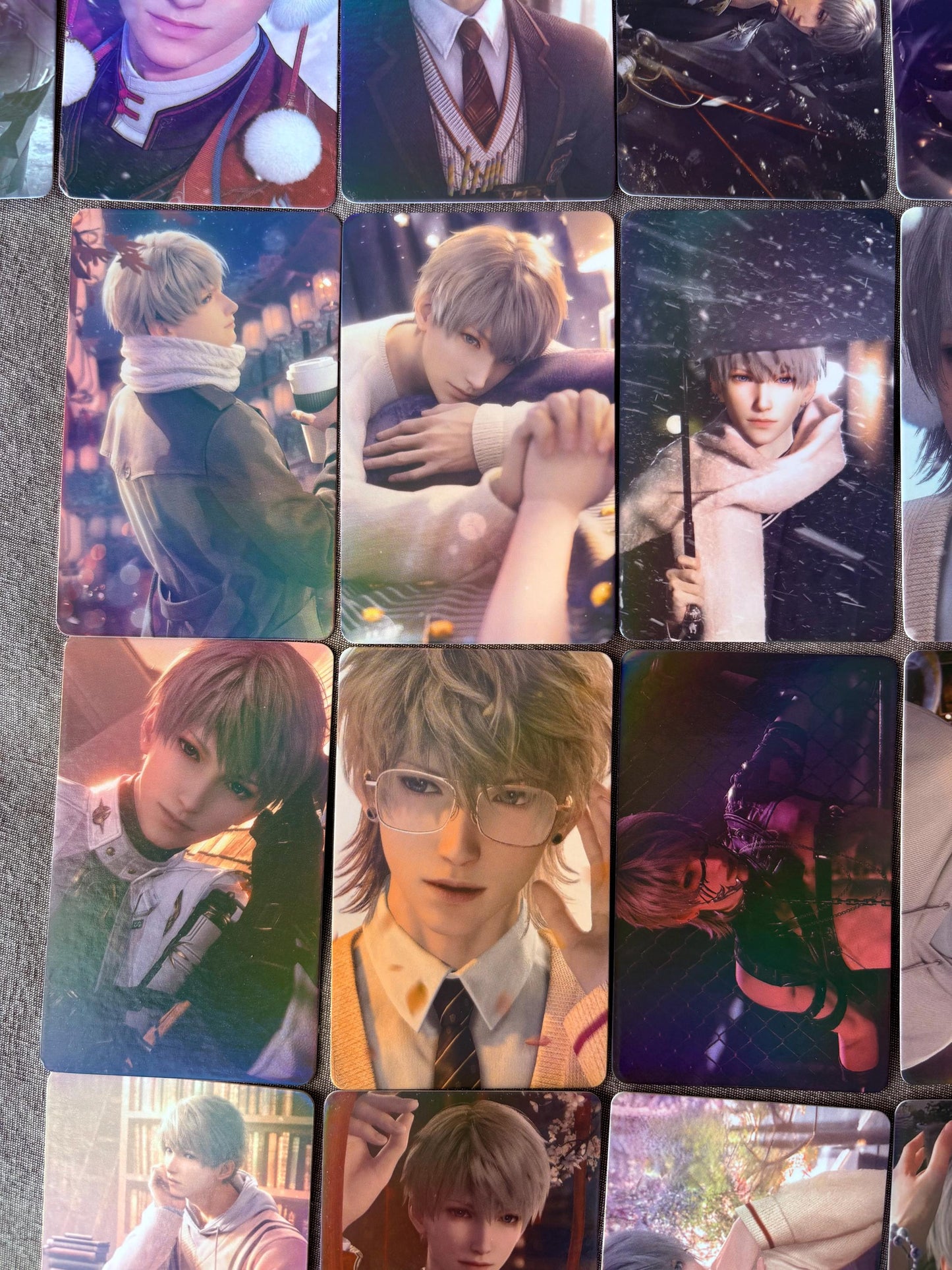 50pcs/set LaDS holographic cards! Love and Deepspace LaDS Xavier Rafayel Zayne Caleb Otome gamer gift