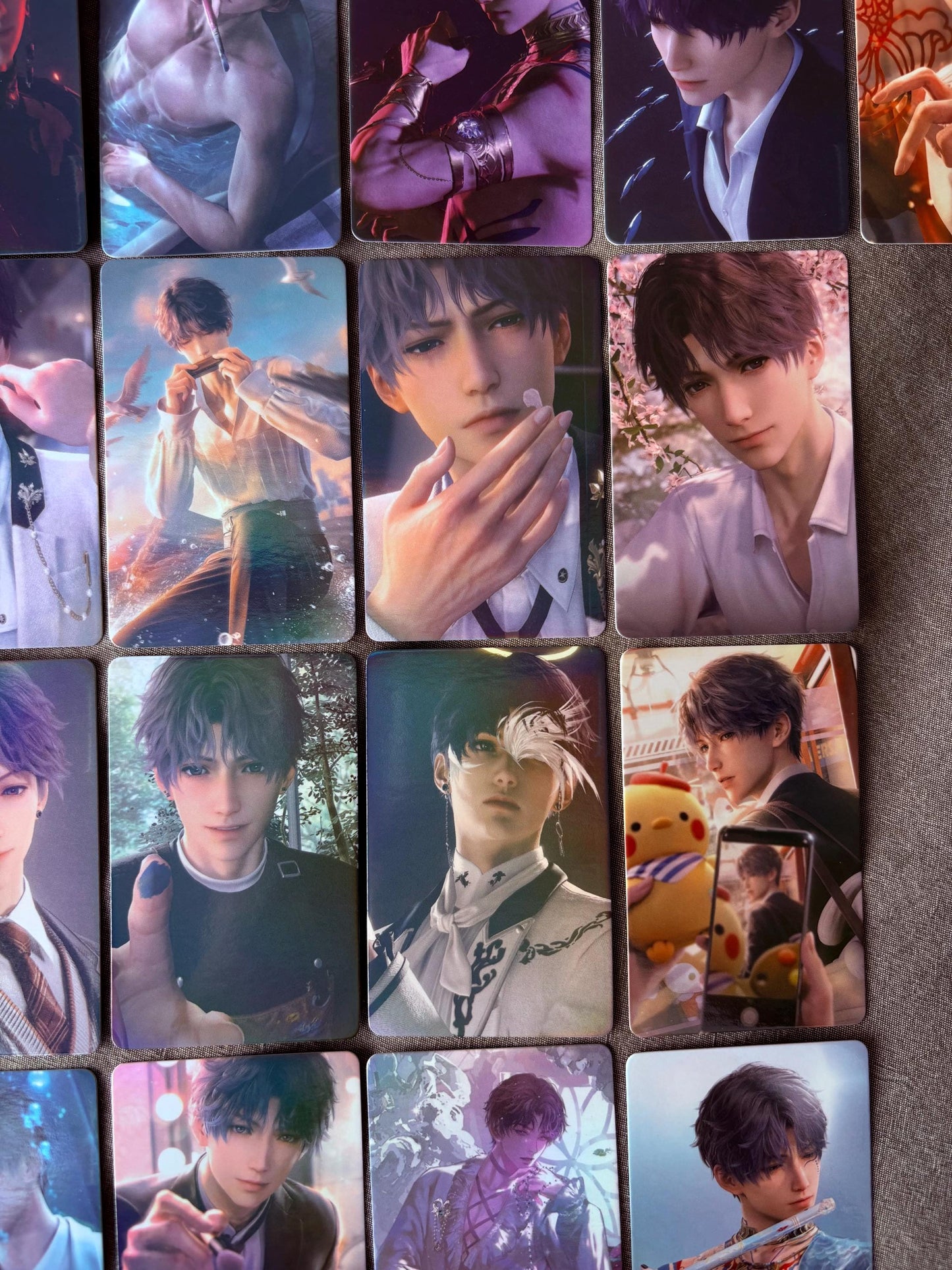 50pcs/set Rafayel holographic cards! Love and Deepspace LaDS Xavier Rafayel Zayne Caleb Otome gamer gift