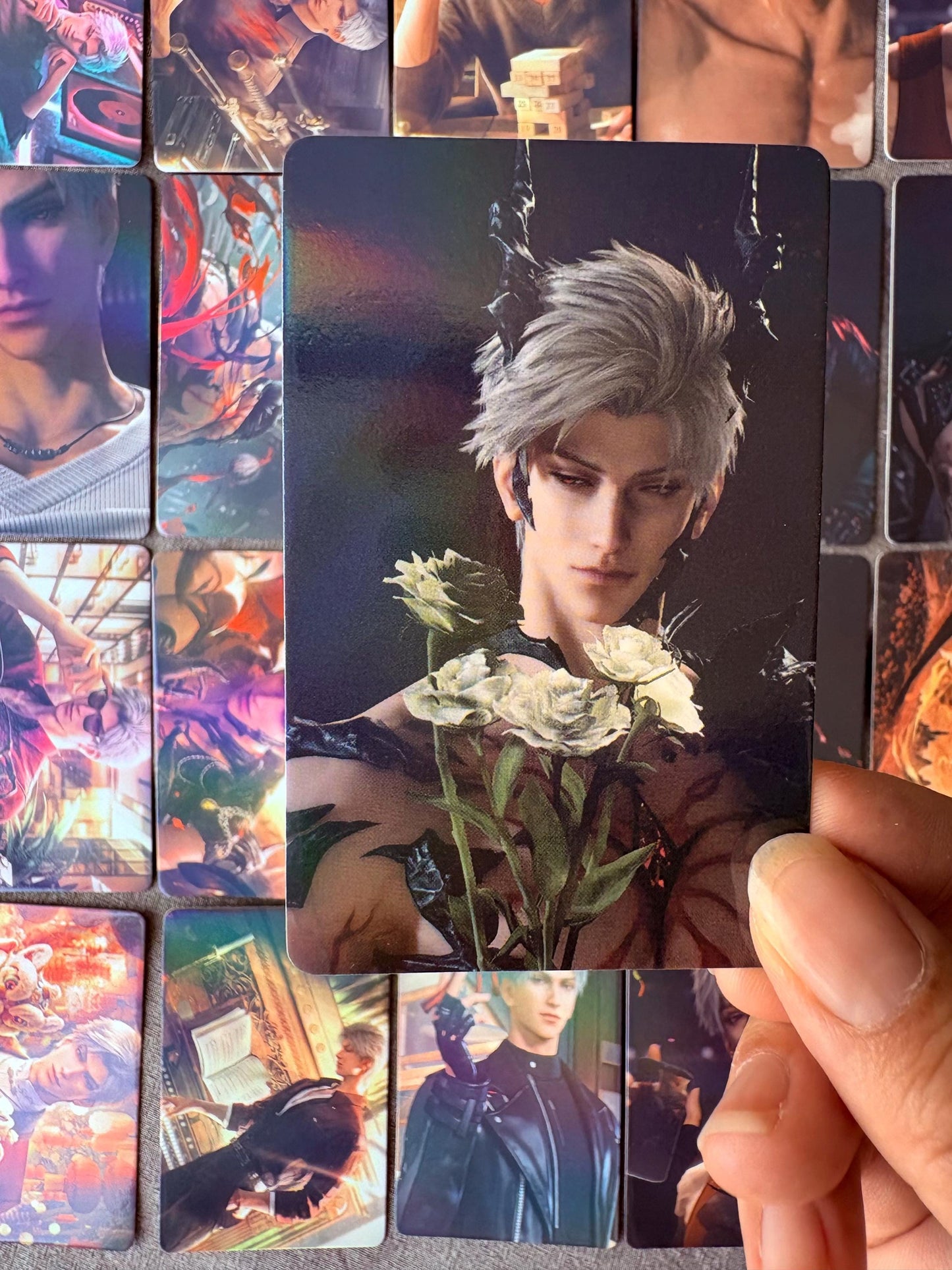50pcs/set Sylus Holographic cards! Love and Deepspace LaDS Xavier Rafayel Zayne Caleb Otome gamer gift