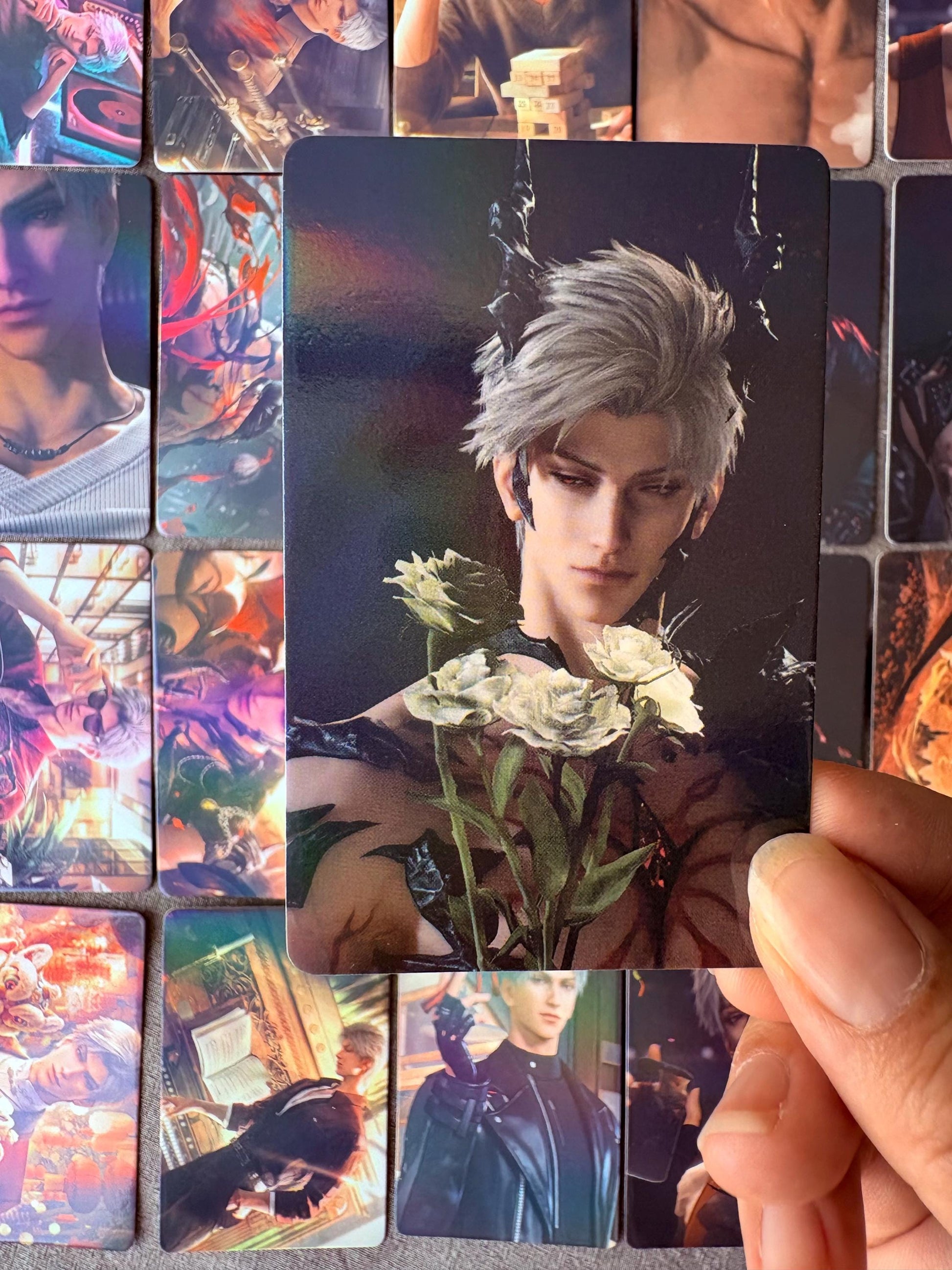 50pcs/set Sylus Holographic cards! Love and Deepspace LaDS Xavier Rafayel Zayne Caleb Otome gamer gift