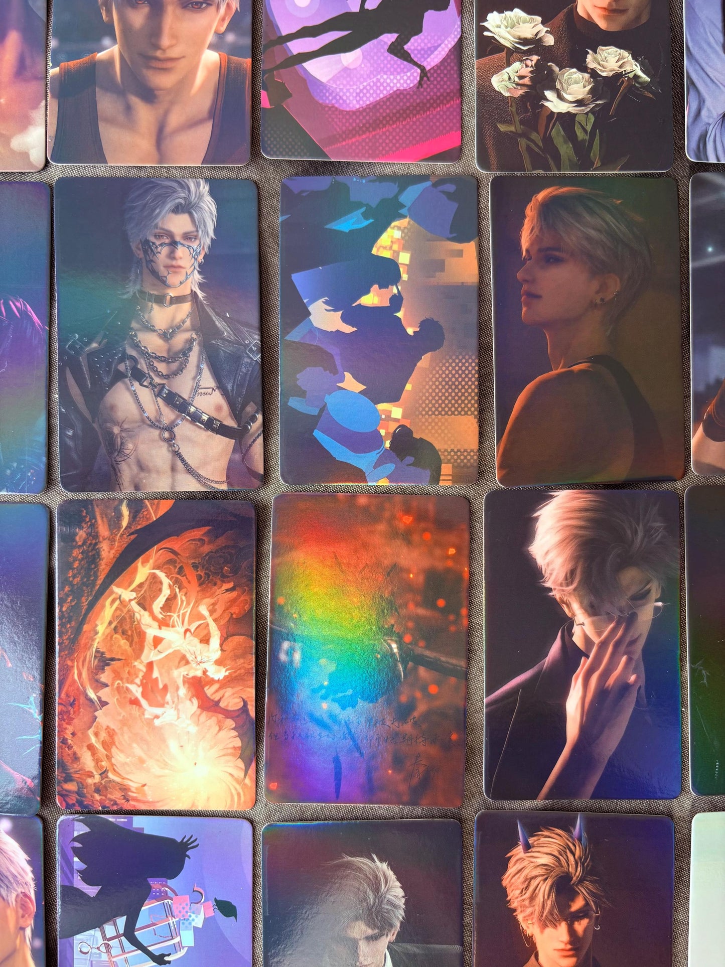 50pcs/set Sylus Holographic cards! Love and Deepspace LaDS Xavier Rafayel Zayne Caleb Otome gamer gift