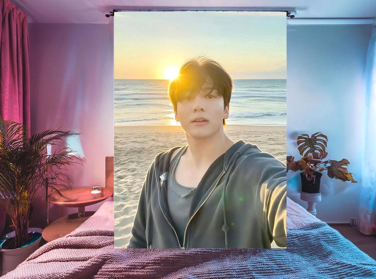 Jungkook Hanging Tapestry | Love and Deepspace | Personalized Wall Art | Made to Order | Polyester Fabric | Ship Flag Banner