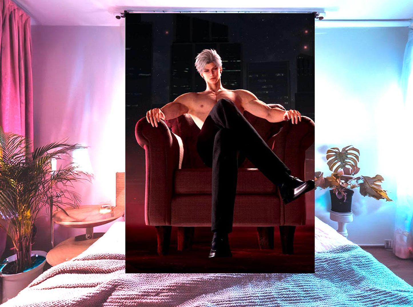 Sylus Hanging Tapestry | Love and Deepspace | Personalized Wall Art | Made to Order | Polyester Fabric | Ship Flag Banner