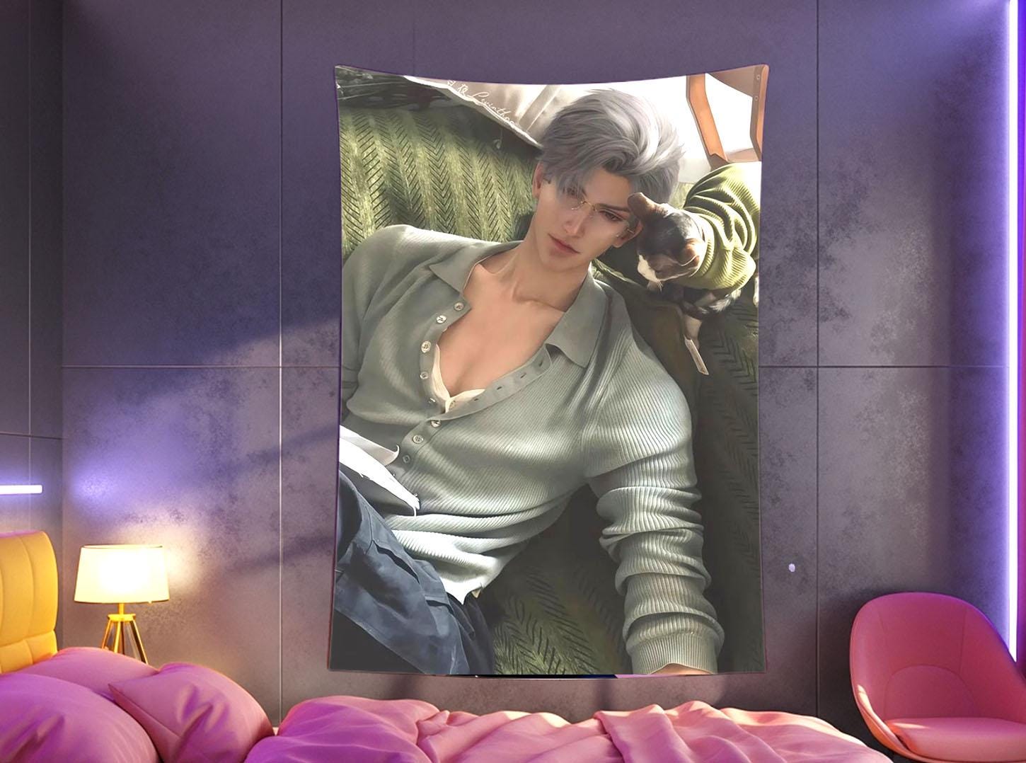 Sylus Hanging Tapestry | Love and Deepspace | Personalized Wall Art | Made to Order | Polyester Fabric | Ship Flag Banner