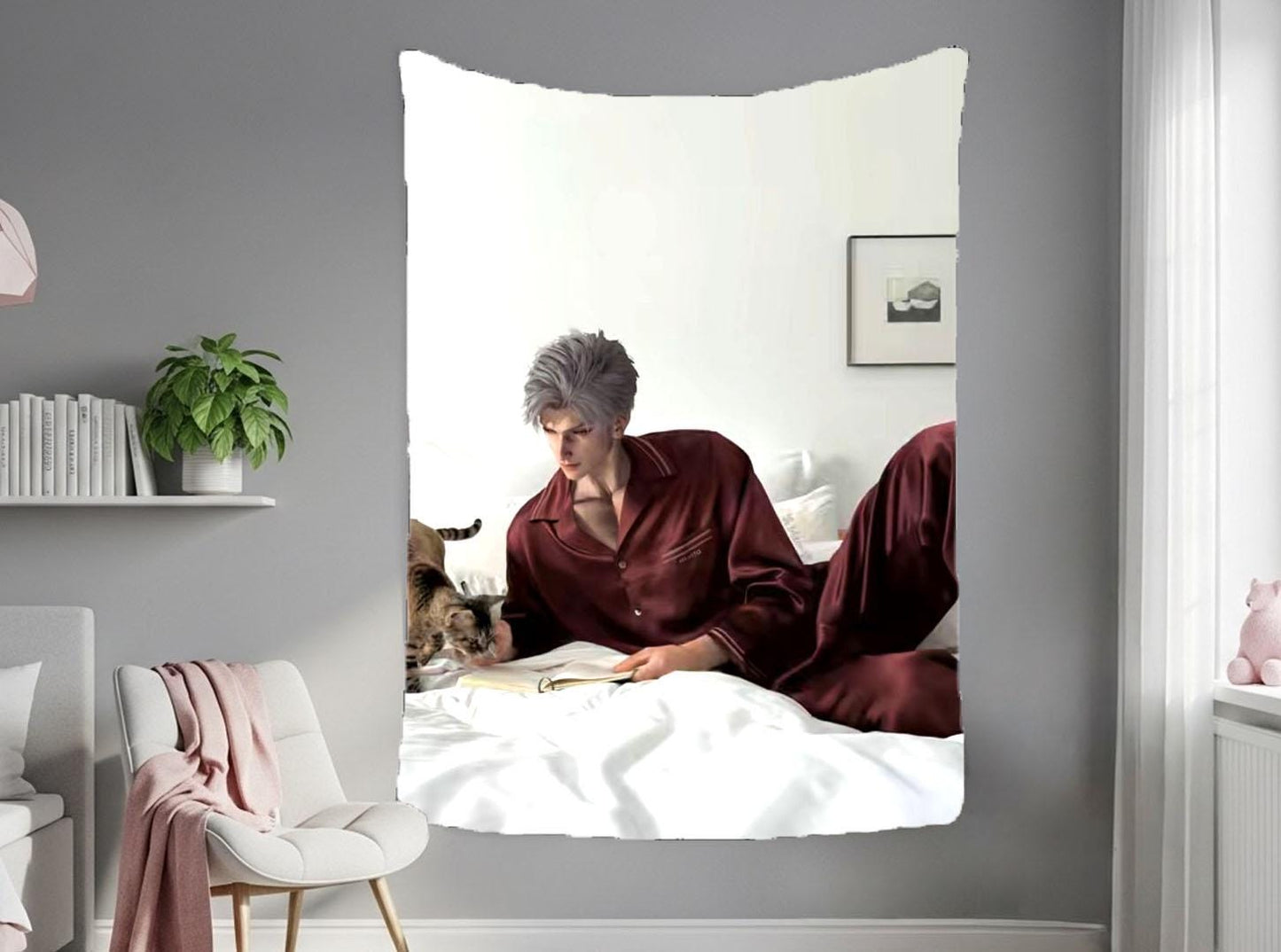 Sylus Hanging Tapestry | Love and Deepspace | Personalized Wall Art | Made to Order | Polyester Fabric | Ship Flag Banner