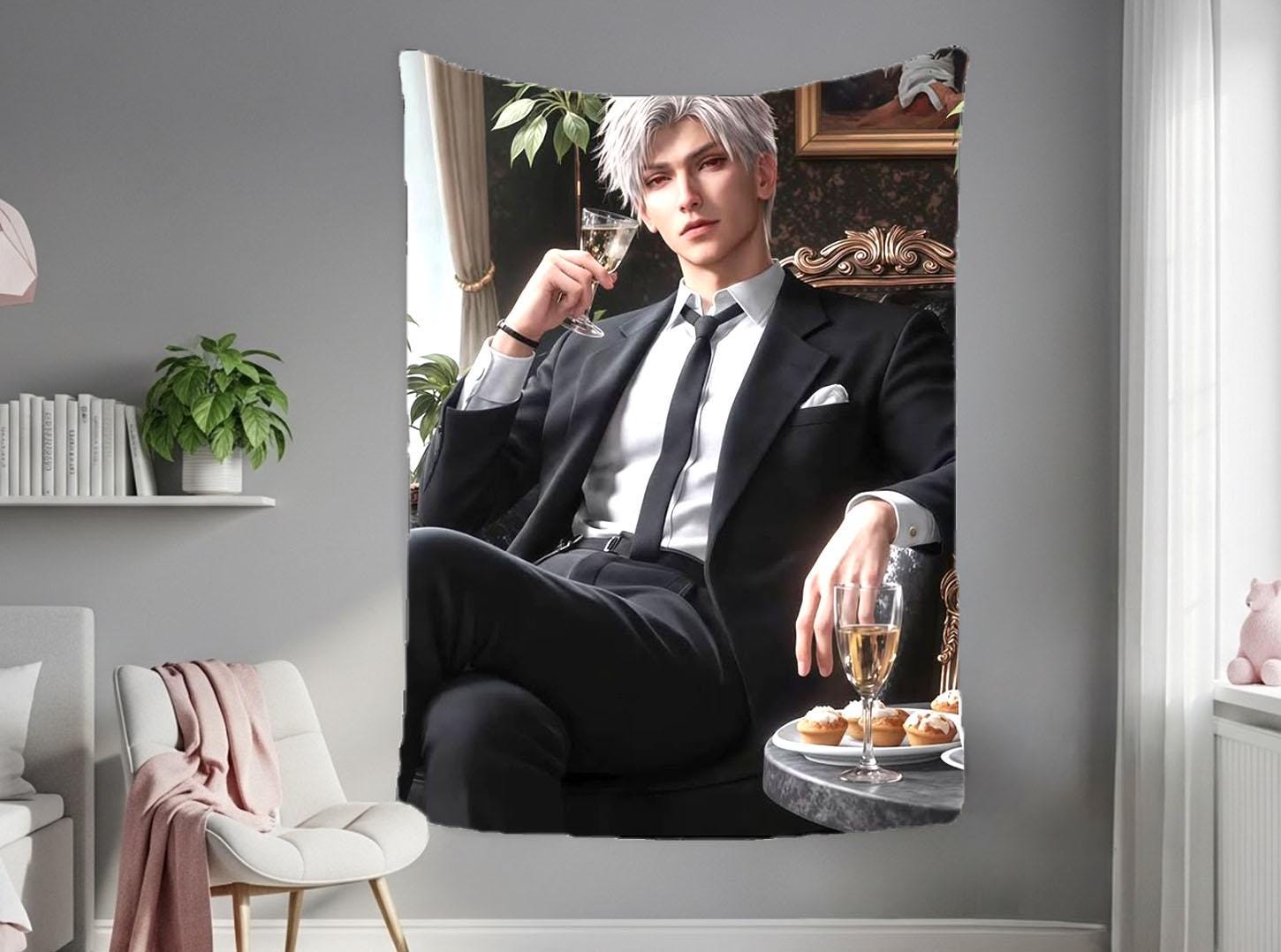 Sylus Hanging Tapestry | Love and Deepspace | Personalized Wall Art | Made to Order | Polyester Fabric | Ship Flag Banner