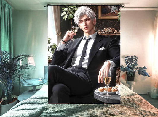 Sylus Hanging Tapestry | Love and Deepspace | Personalized Wall Art | Made to Order | Polyester Fabric | Ship Flag Banner