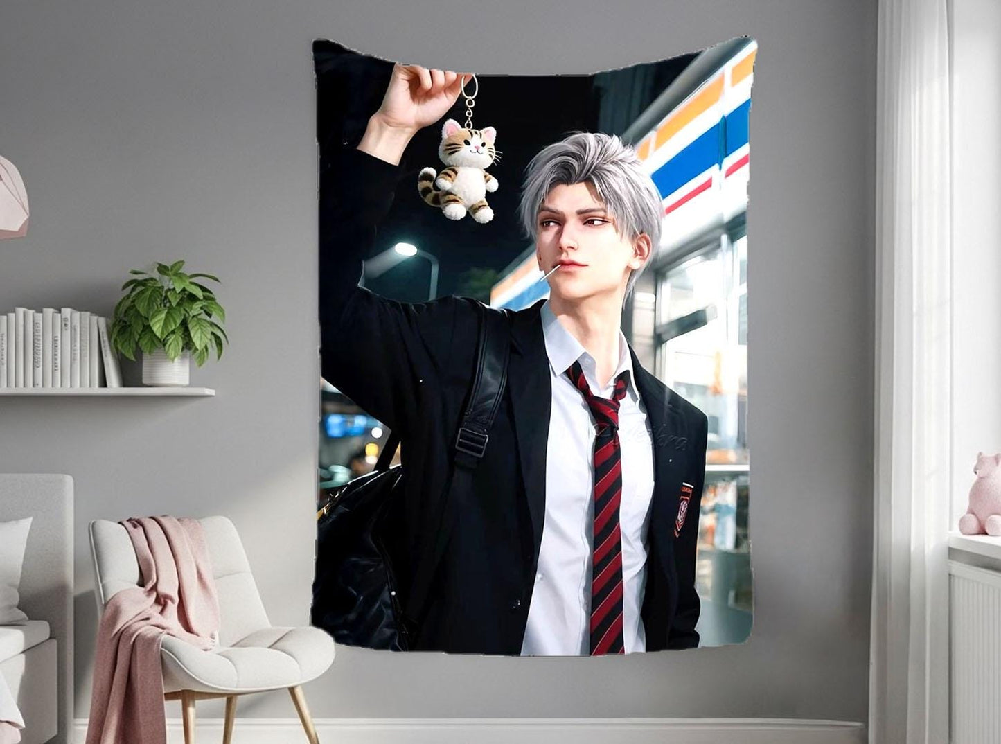 Sylus Hanging Tapestry | Love and Deepspace | Personalized Wall Art | Made to Order | Polyester Fabric | Ship Flag Banner