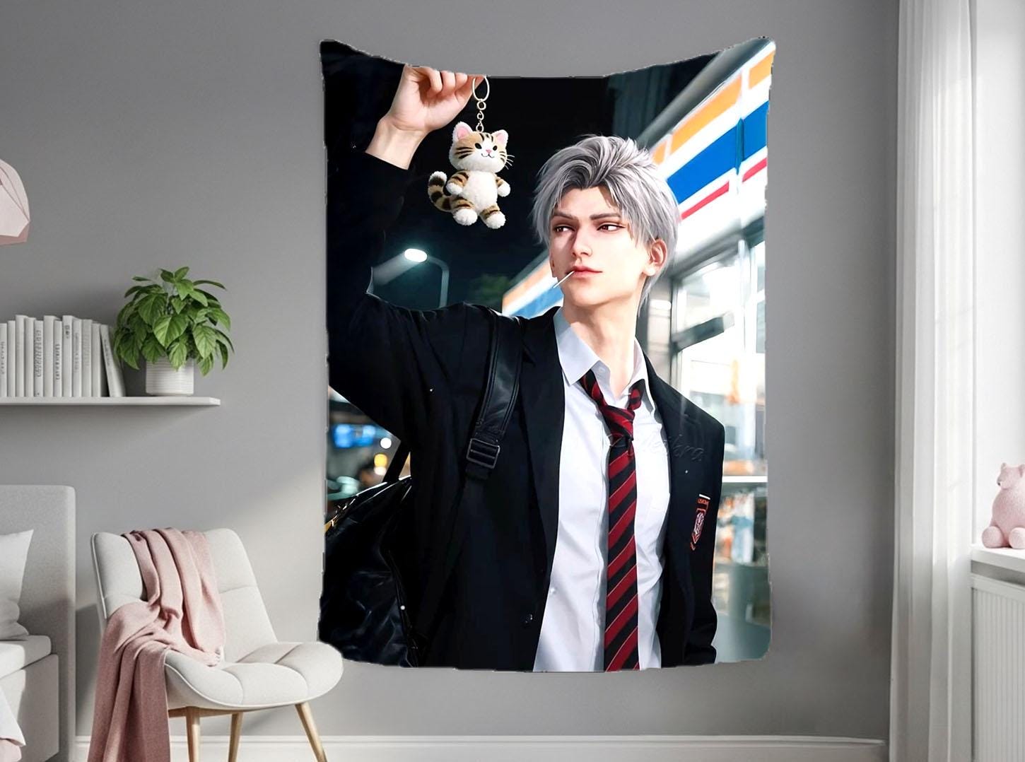 Sylus Hanging Tapestry | Love and Deepspace | Personalized Wall Art | Made to Order | Polyester Fabric | Ship Flag Banner