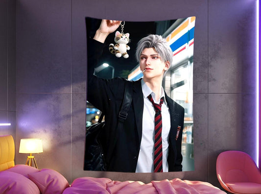 Sylus Hanging Tapestry | Love and Deepspace | Personalized Wall Art | Made to Order | Polyester Fabric | Ship Flag Banner