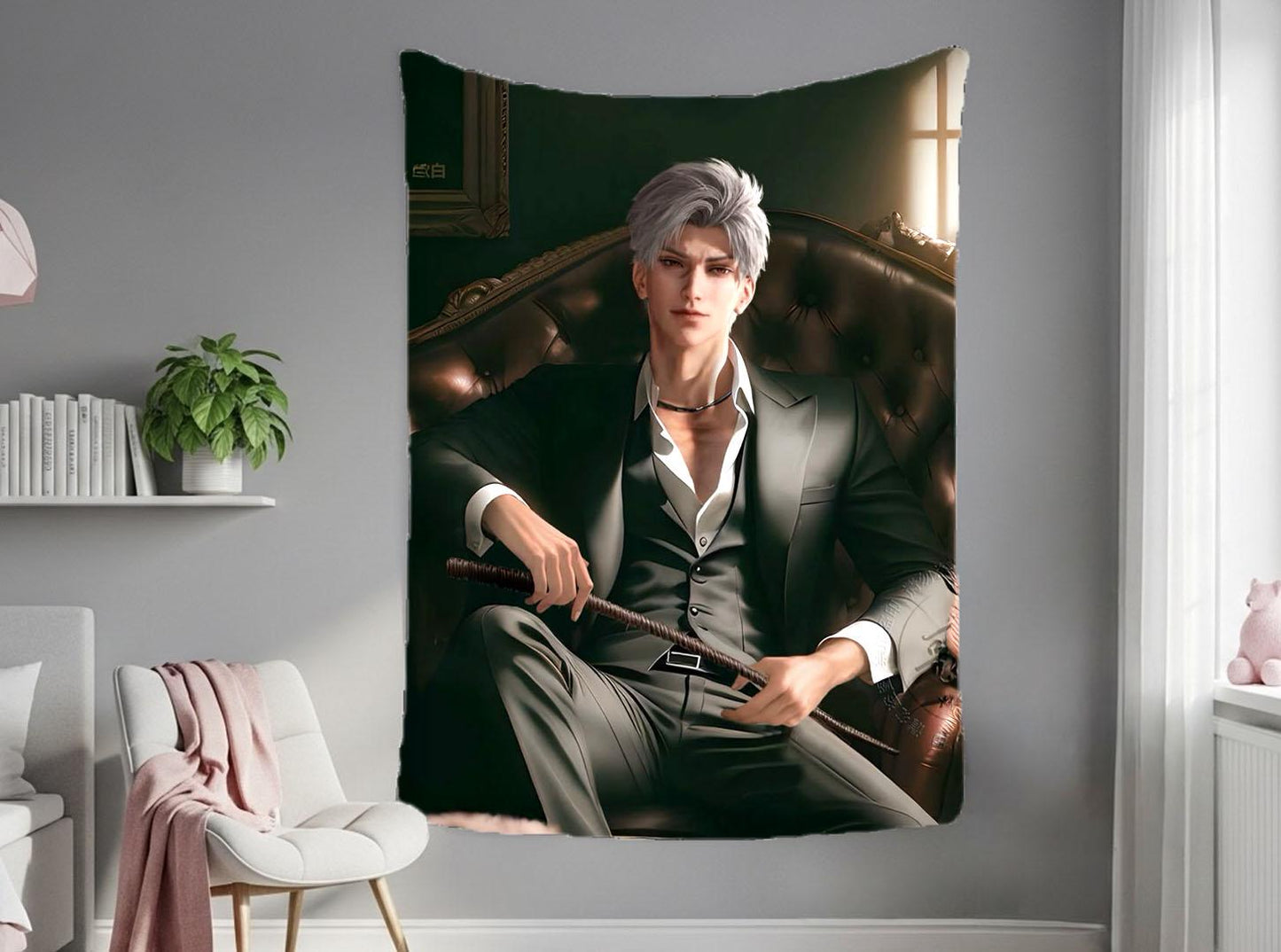 Sylus Hanging Tapestry | Love and Deepspace | Personalized Wall Art | Made to Order | Polyester Fabric | Ship Flag Banner