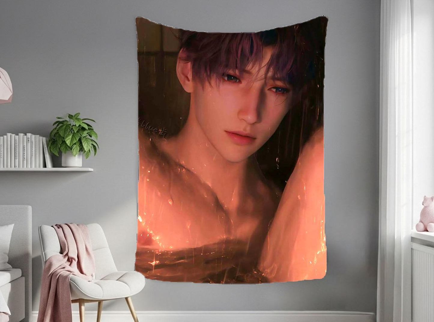 Rafayel Hanging Tapestry | Love and Deepspace | Personalized Wall Art | Made to Order | Polyester Fabric | Ship Flag Banner