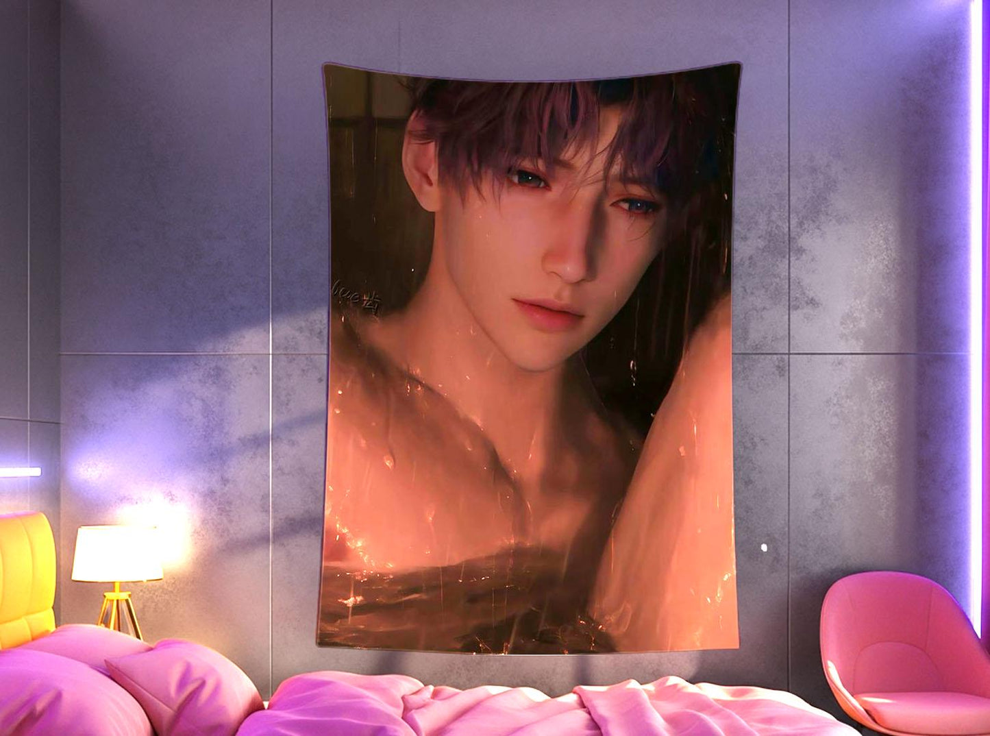 Rafayel Hanging Tapestry | Love and Deepspace | Personalized Wall Art | Made to Order | Polyester Fabric | Ship Flag Banner