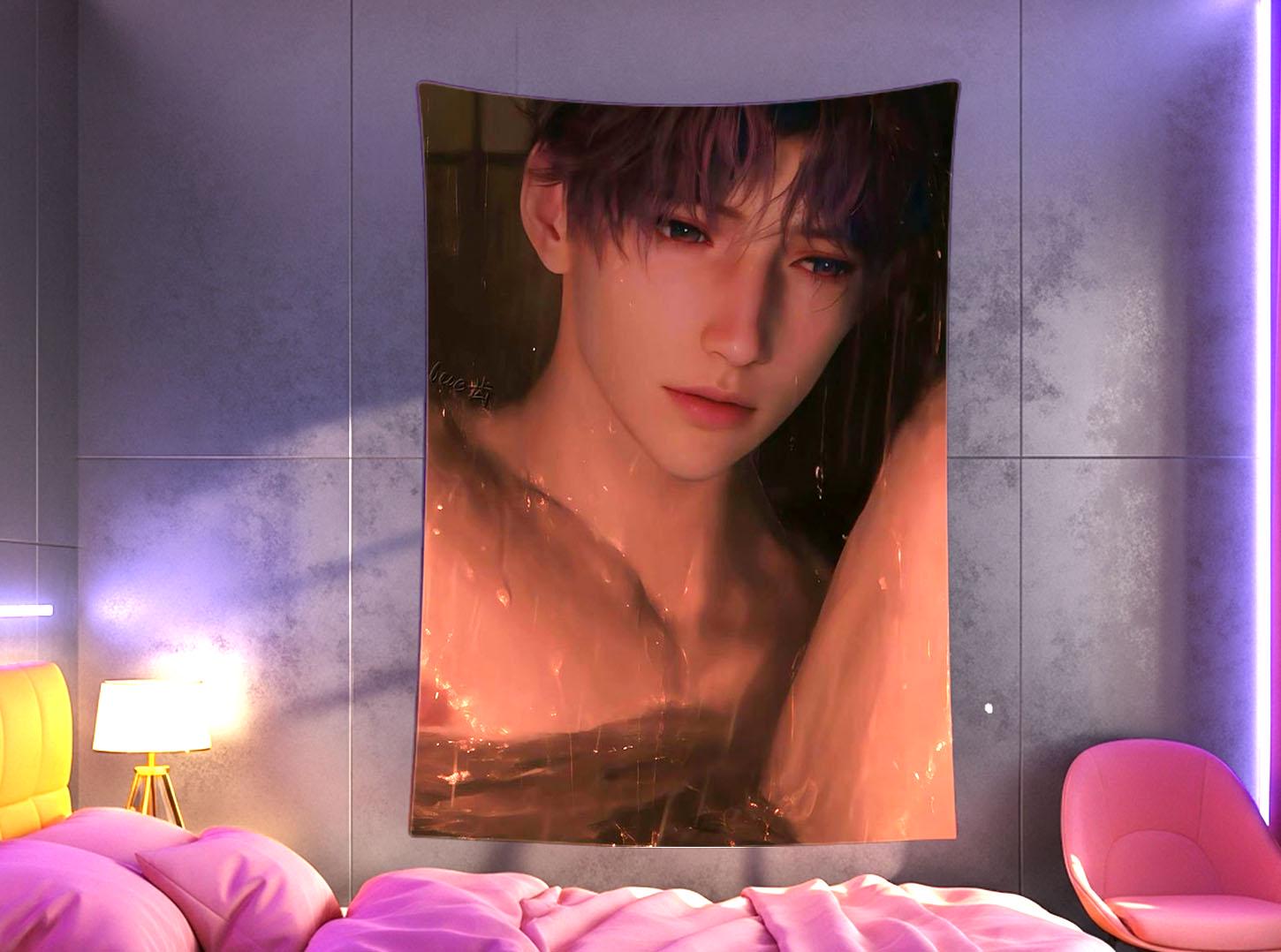 Rafayel Hanging Tapestry | Love and Deepspace | Personalized Wall Art | Made to Order | Polyester Fabric | Ship Flag Banner