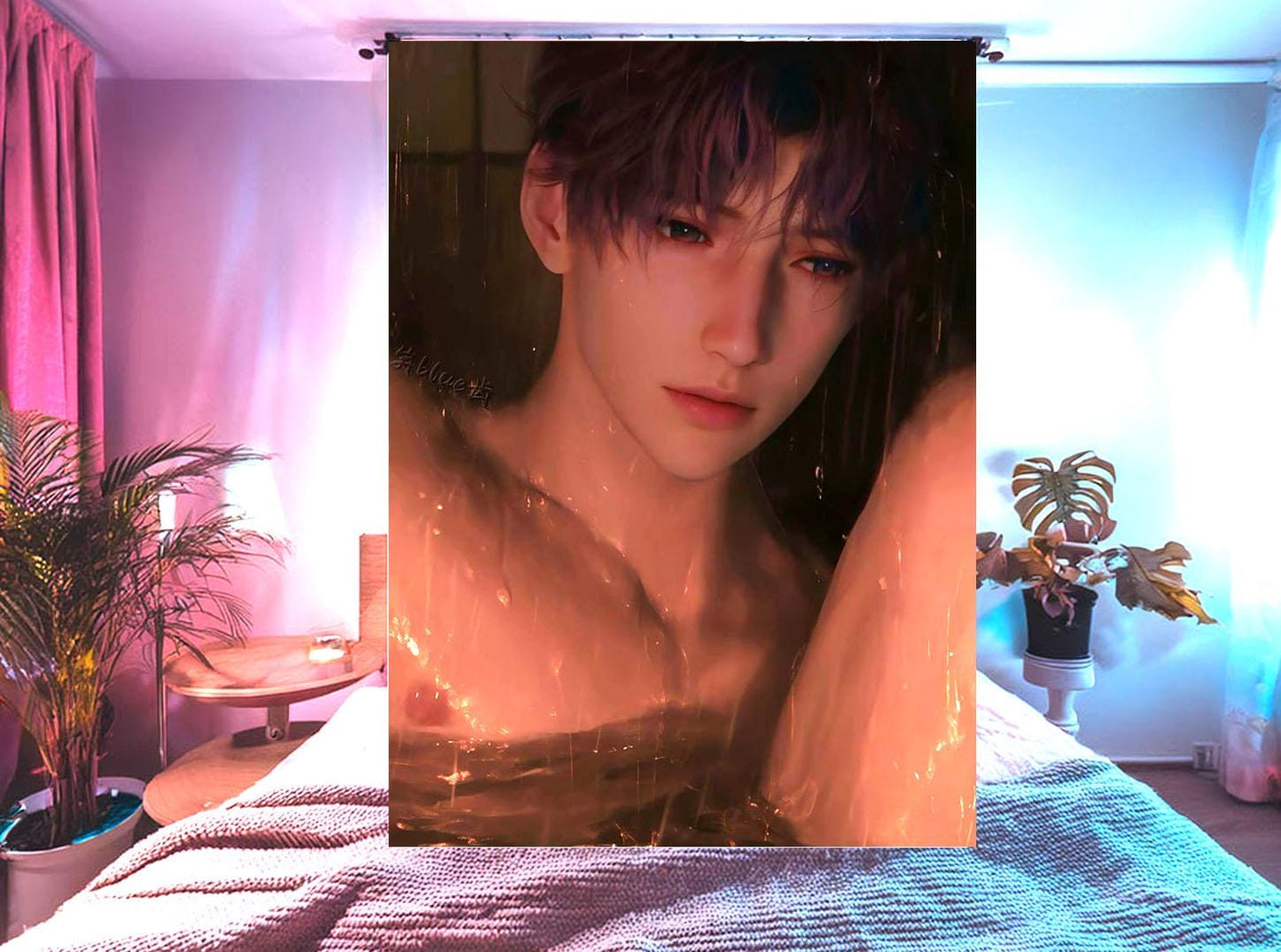 Rafayel Hanging Tapestry | Love and Deepspace | Personalized Wall Art | Made to Order | Polyester Fabric | Ship Flag Banner