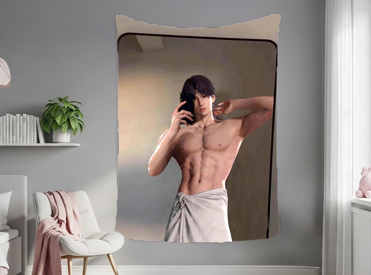 Rafayel Hanging Tapestry | Love and Deepspace | Personalized Wall Art | Made to Order | Polyester Fabric | Ship Flag Banner