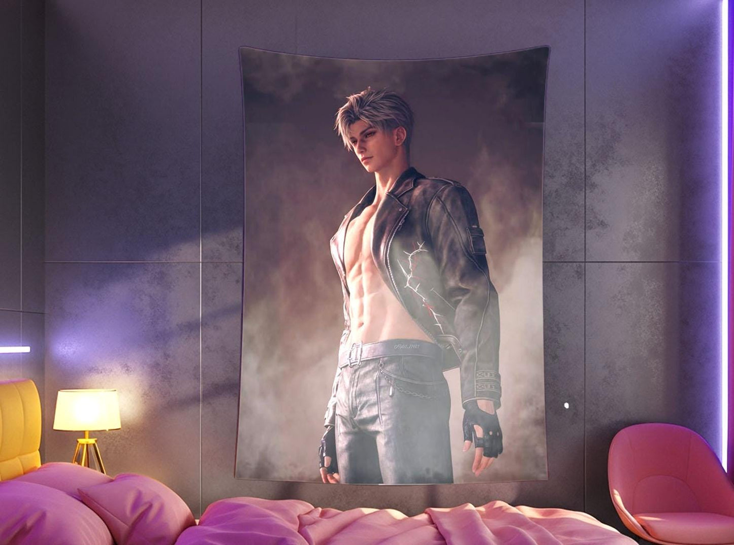 Sylus Hanging Tapestry | Love and Deepspace | Personalized Wall Art | Made to Order | Polyester Fabric | Ship Flag Banner