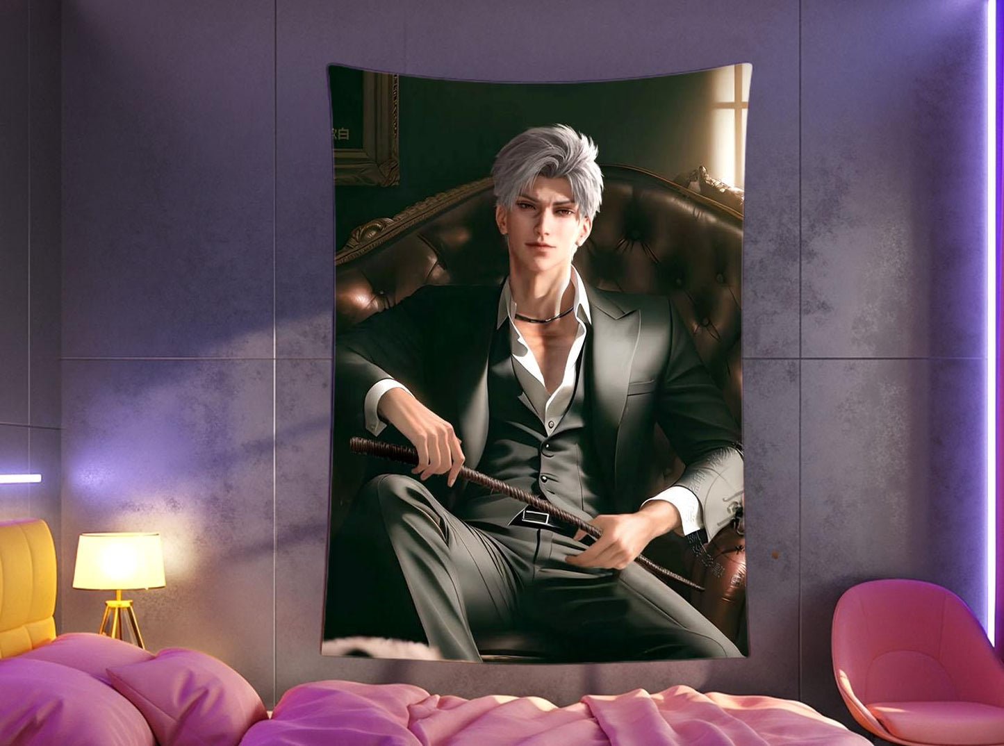 Sylus Hanging Tapestry | Love and Deepspace | Personalized Wall Art | Made to Order | Polyester Fabric | Ship Flag Banner