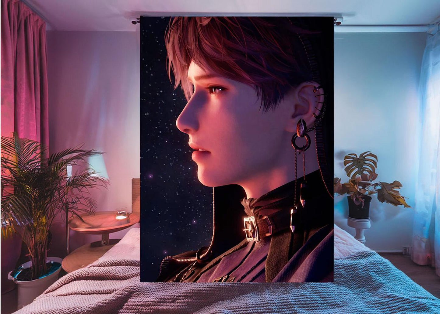 Rafayel Hanging Tapestry | Love and Deepspace | Personalized Wall Art | Made to Order | Polyester Fabric | Ship Flag Banner